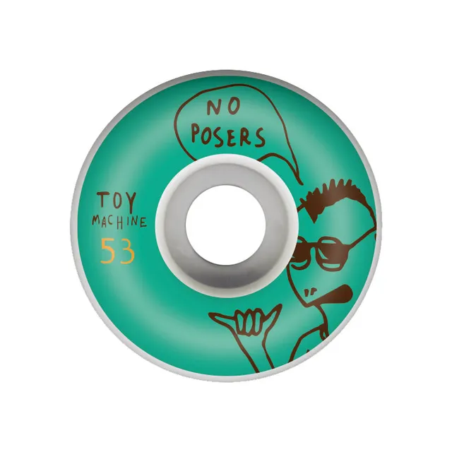 toy-machine-no-posers-53mm-ruote-skateboard image 1