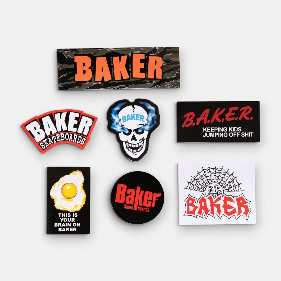 baker-skateboards-any-questions-sticker-14pk-set-14-adesivi image 1