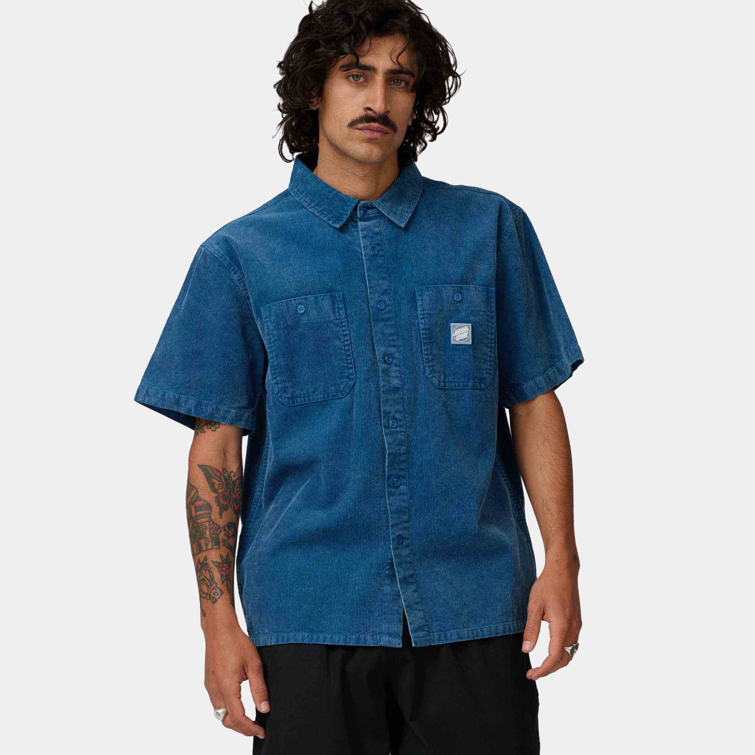 santa-cruz-skateboards-jimi-camicia-manica-corta-corduroy-regular-fit image 3