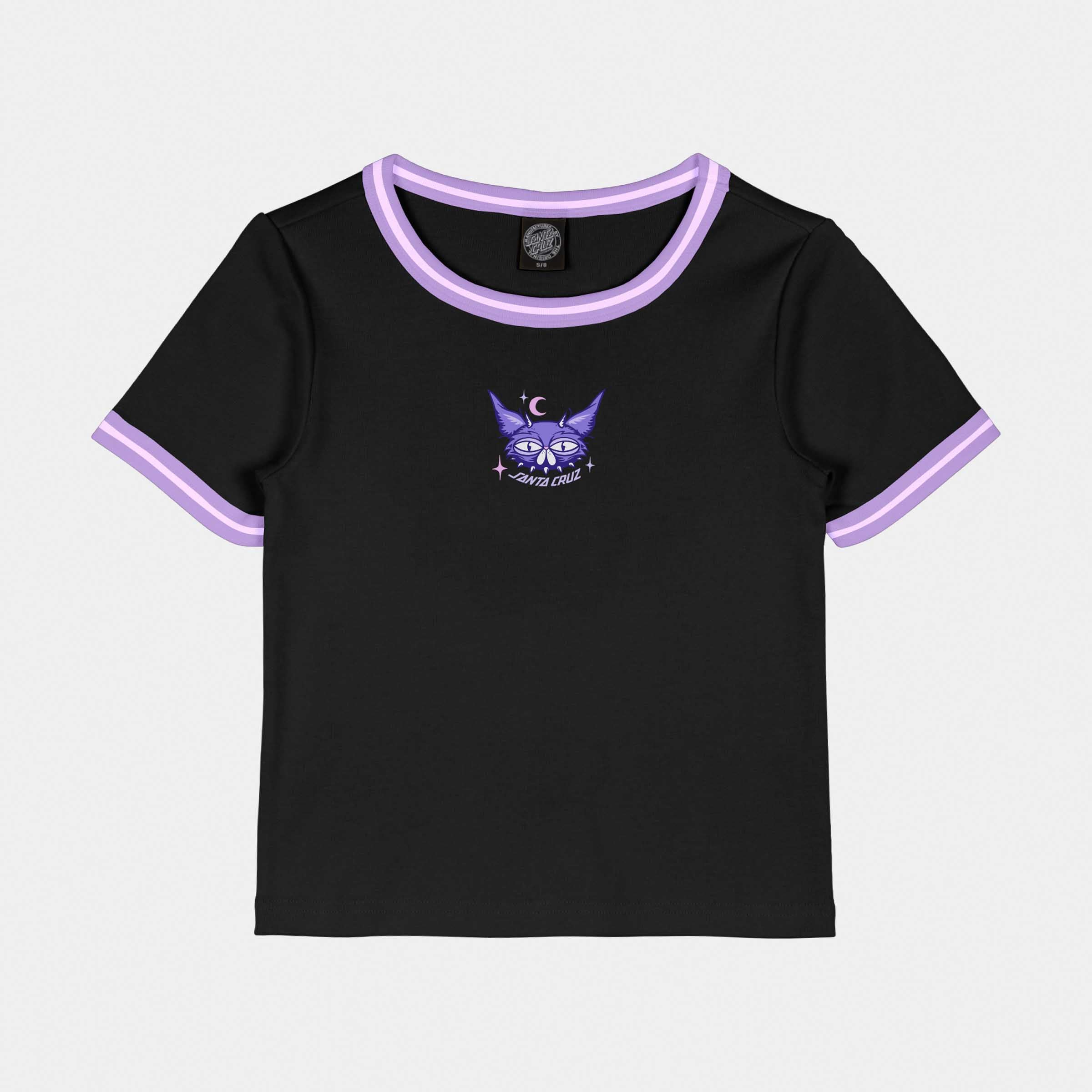 santa-cruz-skateboards-night-critter-mini-t-shirt-donna-fit-anni-90 image 1