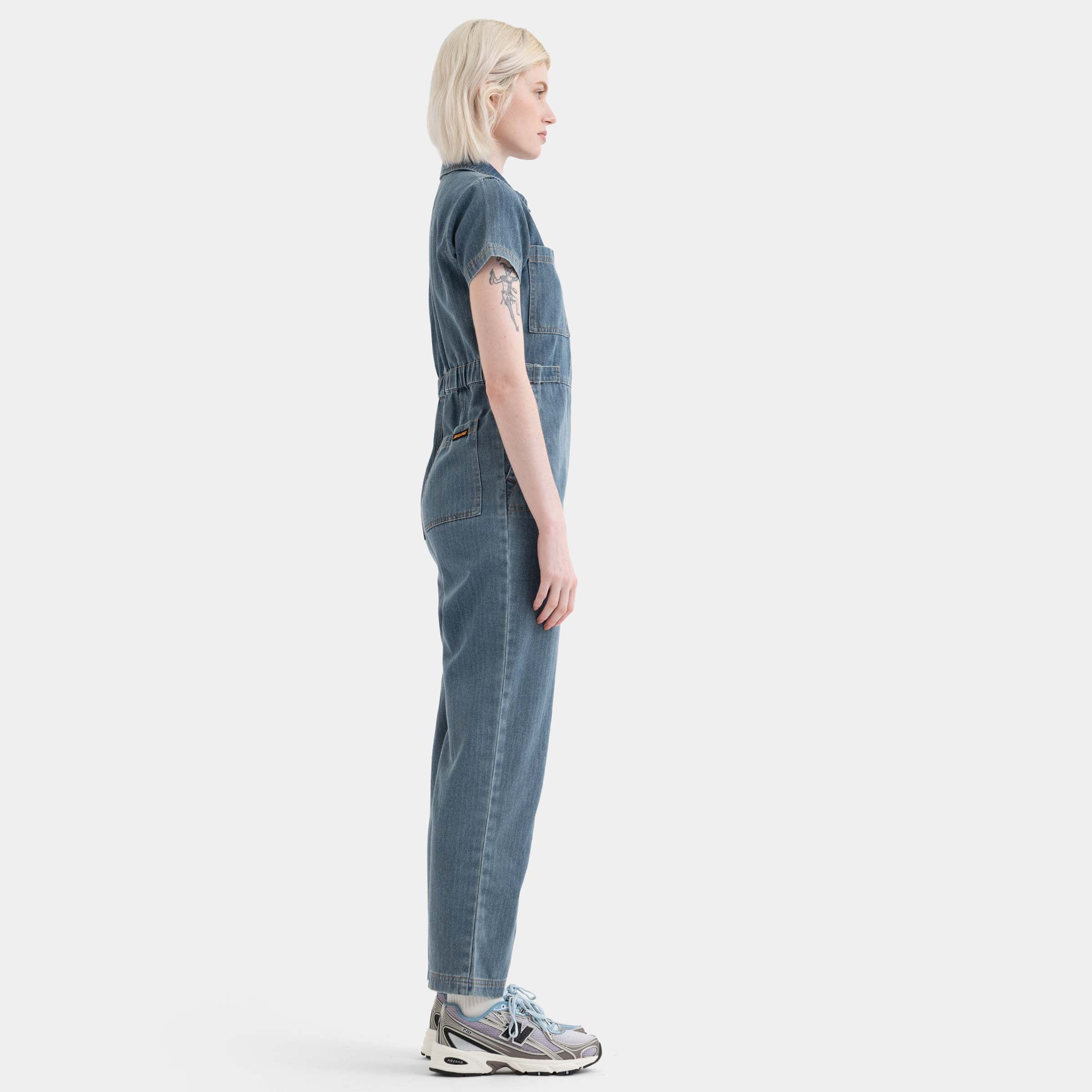 santa-cruz-skateboards-line-up-utility-jumpsuit-tuta-denim-donna-2 image 5