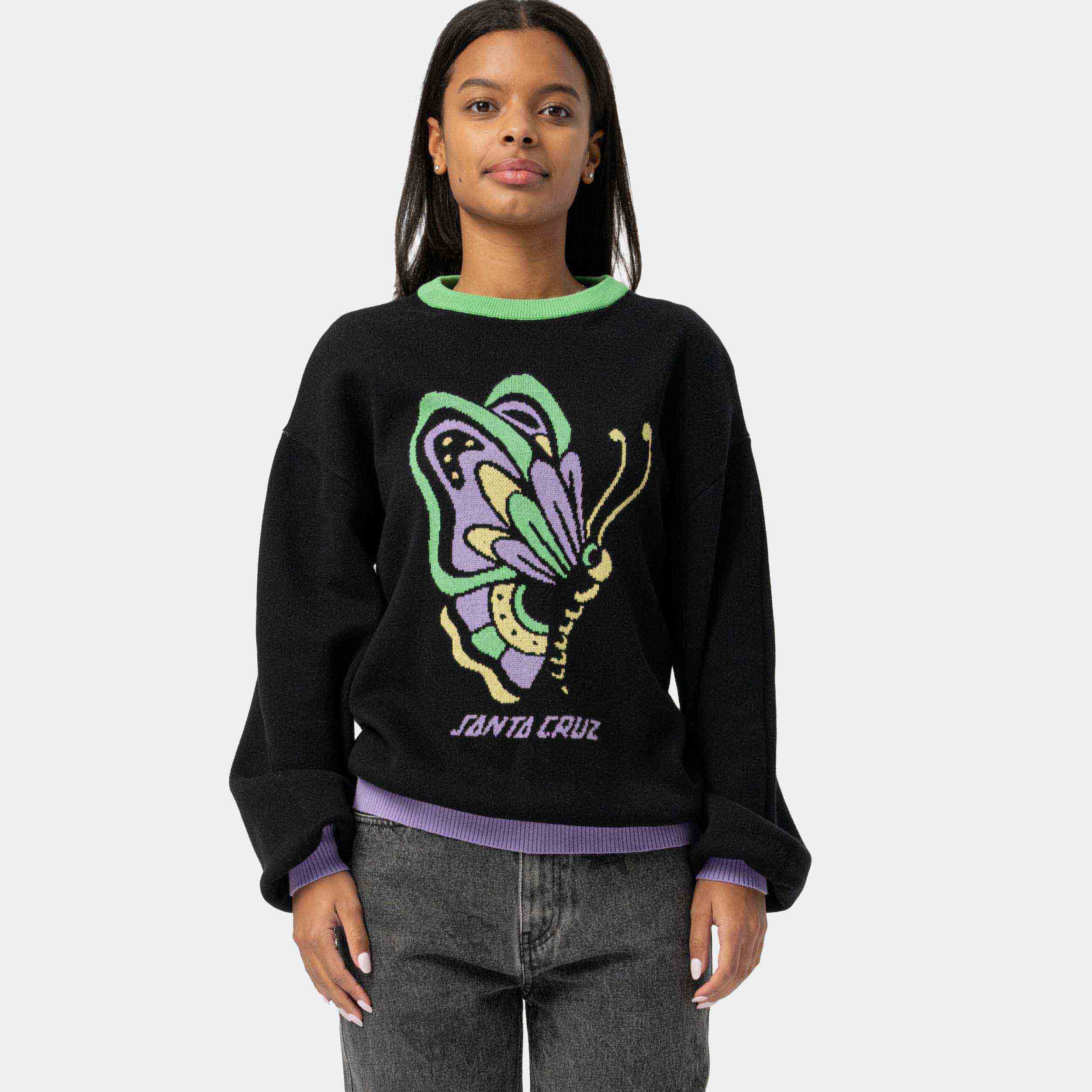 santa-cruz-skateboards-field-butterfly-knit-crew-maglia-donna image 3