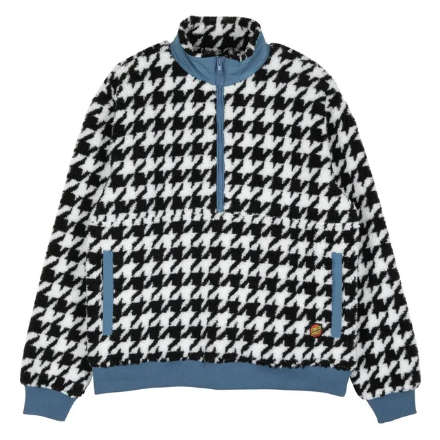 santa-cruz-skateboards-astra-pile-sherpa-donna-half-zip-oversize image 1
