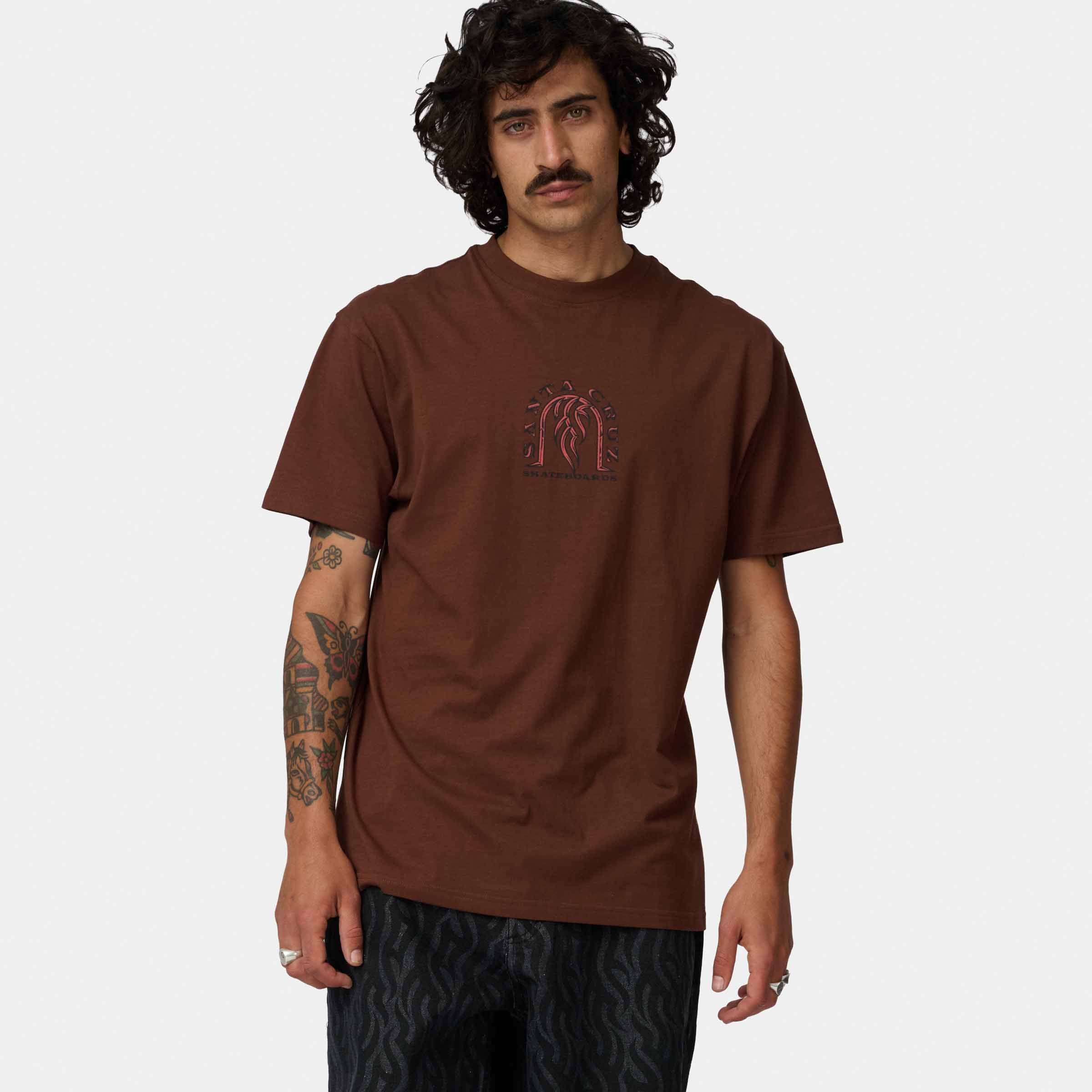 santa-cruz-skateboards-dressen-tribal-arch-front-t-shirt-maglia-cotone-organico image 2