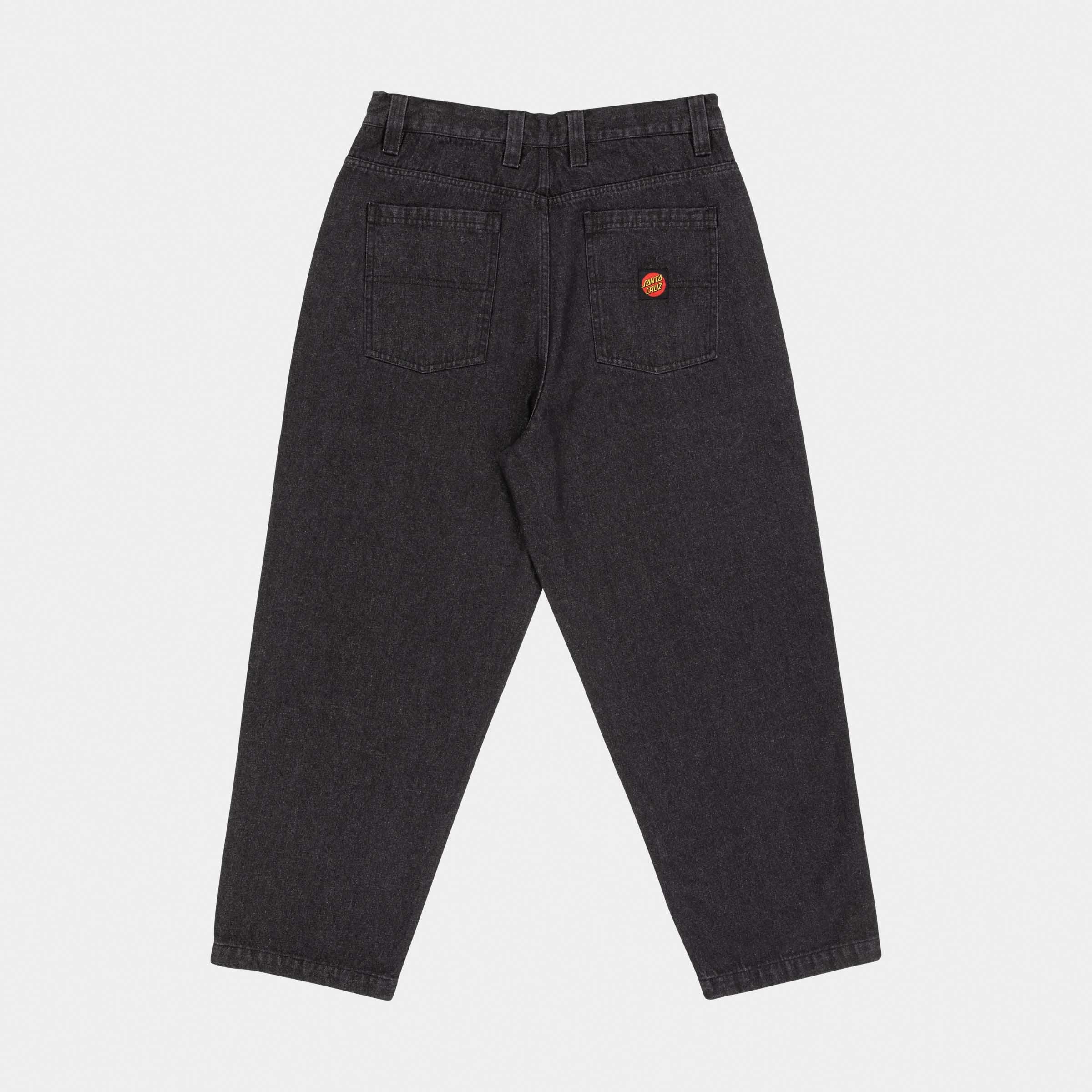 santa-cruz-skateboards-big-pants-baggy-denim-black-wash-taglia-34 image 2