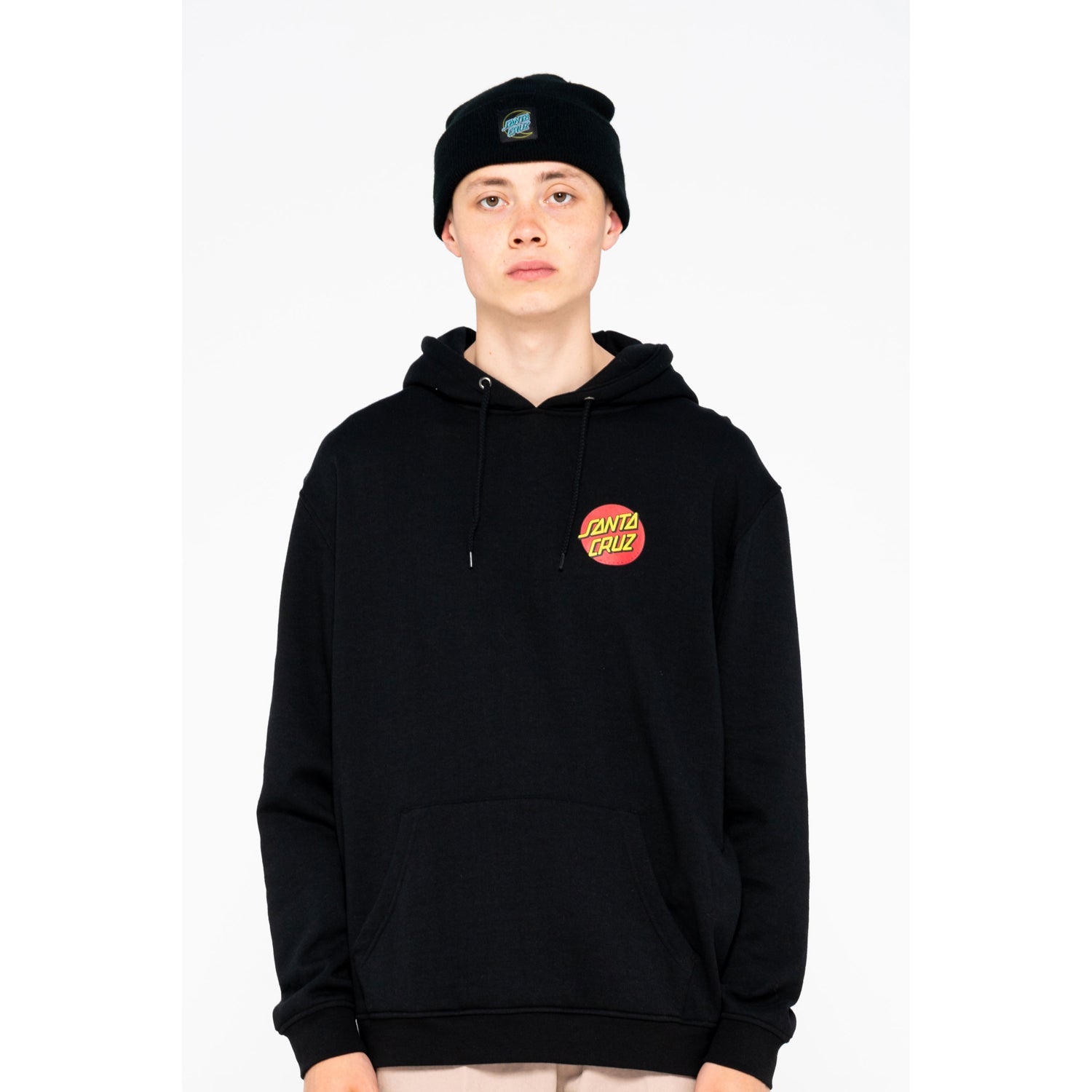 santa-cruz-skateboards-classic-dot-chest-felpa-con-cappuccio-uomo image 4