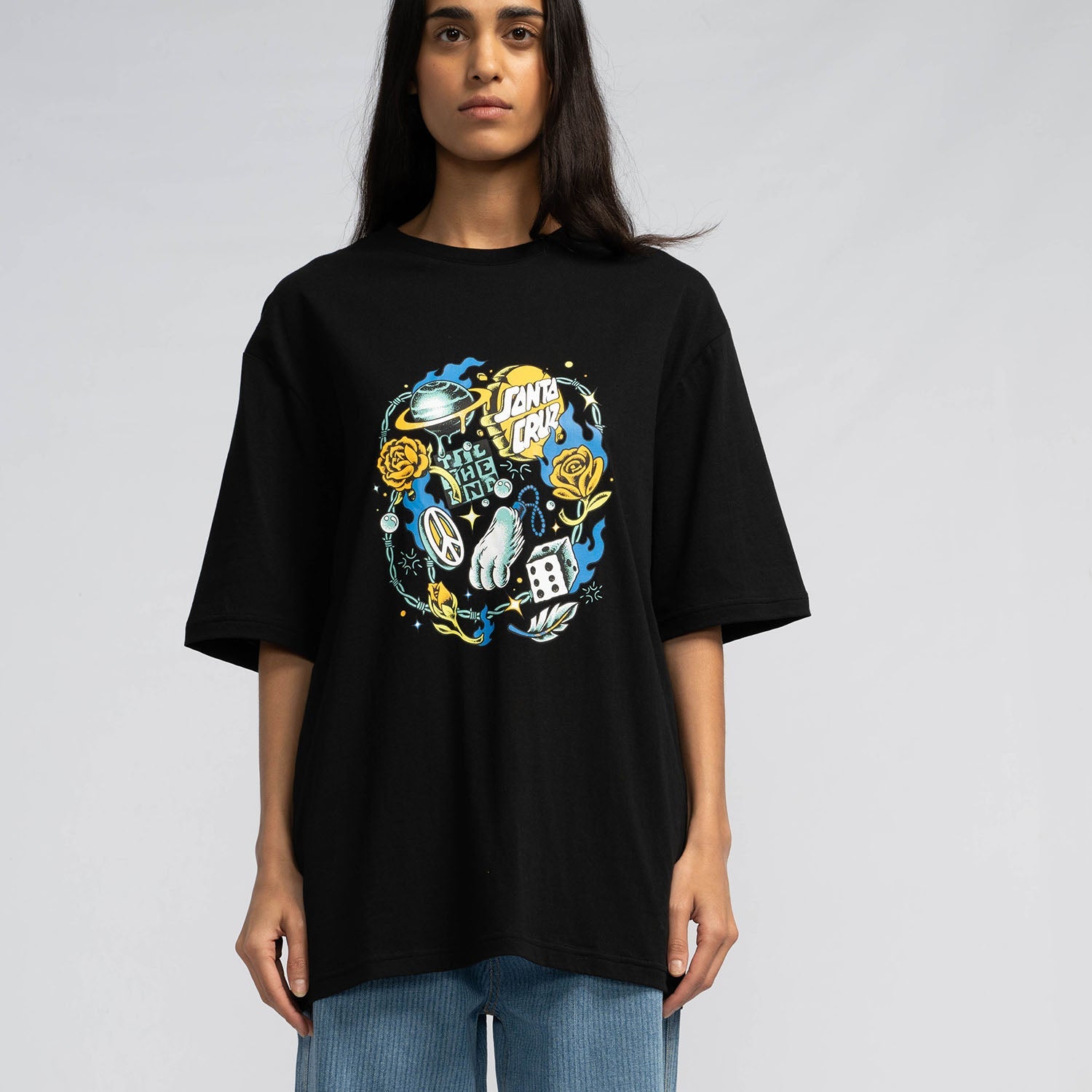 santa-cruz-skateboards-lucky-day-front-oversized-t-shirt-donna image 3