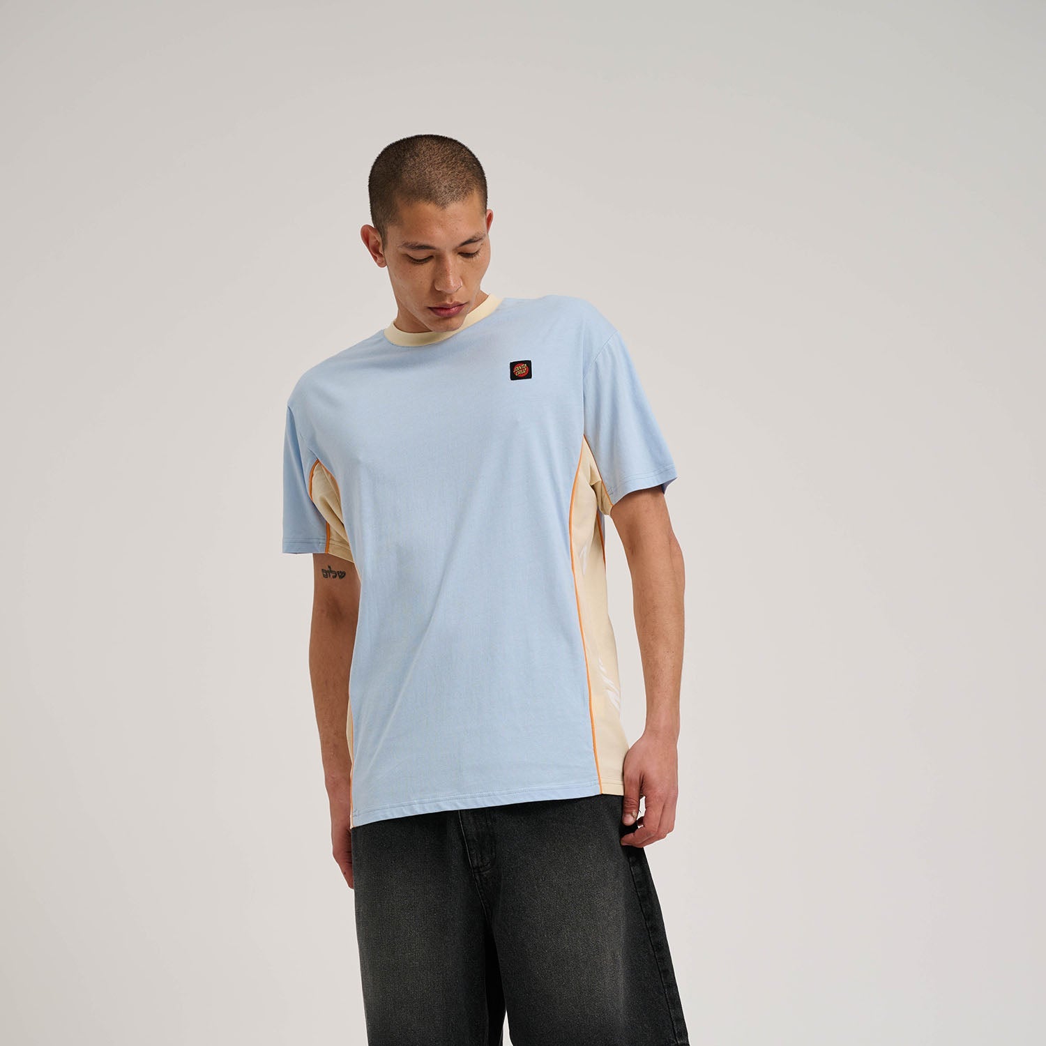 santa-cruz-skateboards-strip-racer-t-shirt-maglietta-cotone-regular-fit image 3