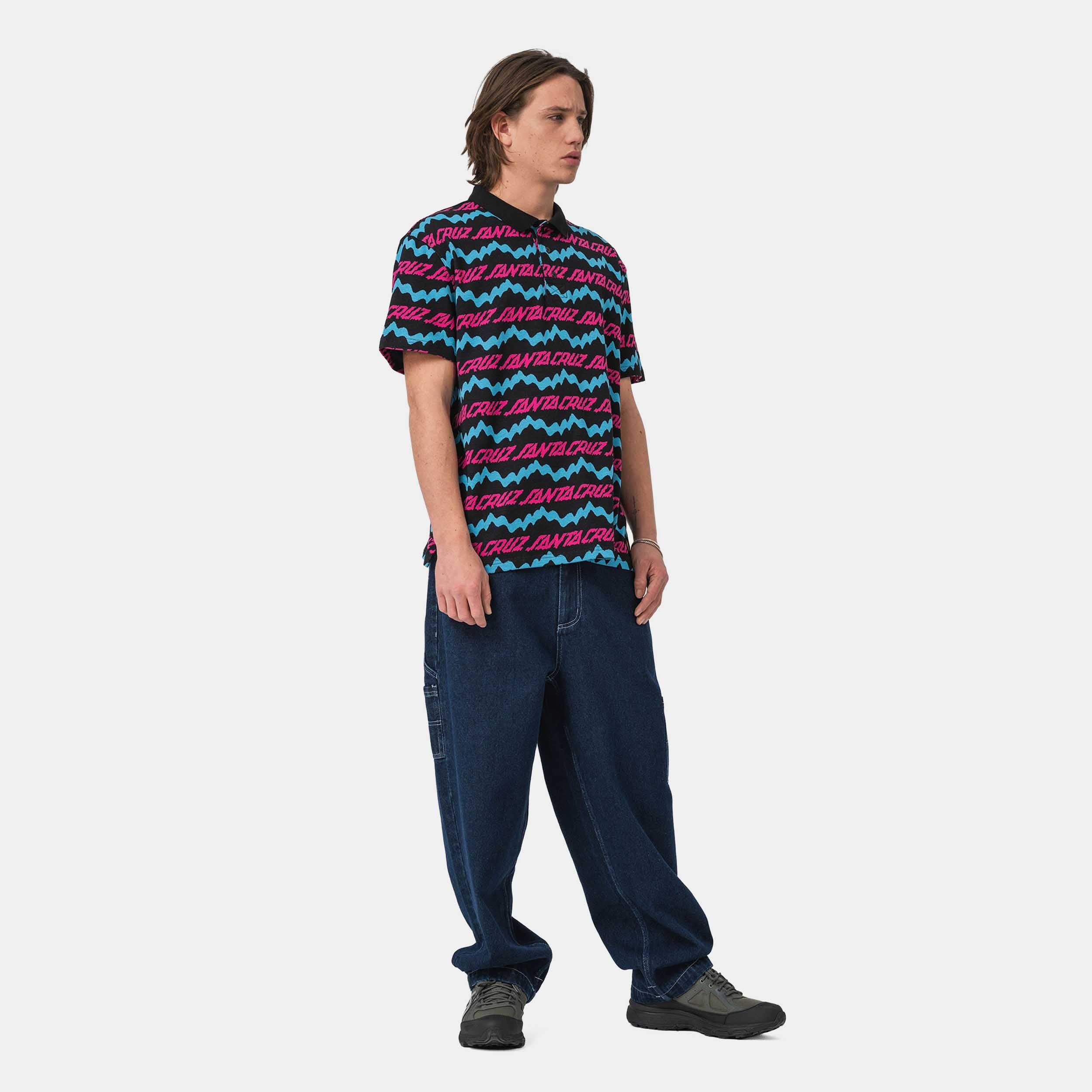 santa-cruz-skateboards-slime-drip-polo-a-manica-corta-uomo image 5