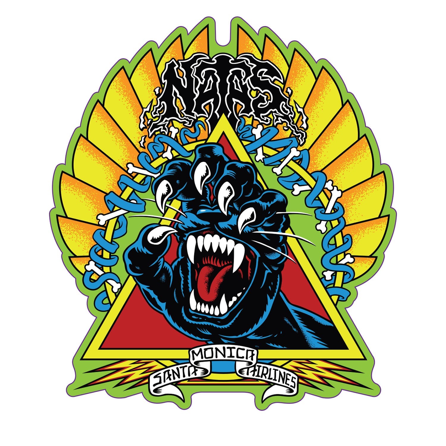 santa-cruz-skateboards-natas-screaming-panther-sticker-10-pack-adesivi image 1