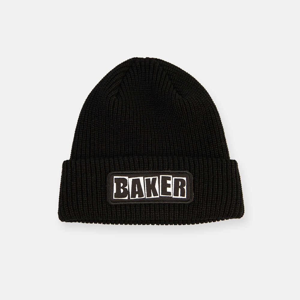 baker-skateboards-brand-logo-black-patch-beanie-berretto-invernale-nero image 1
