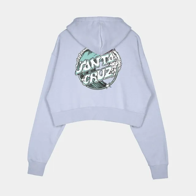 santa-cruz-skateboards-offshore-dot-hoodie-felpa-con-cappuccio-donna-boxy-croppe image 1