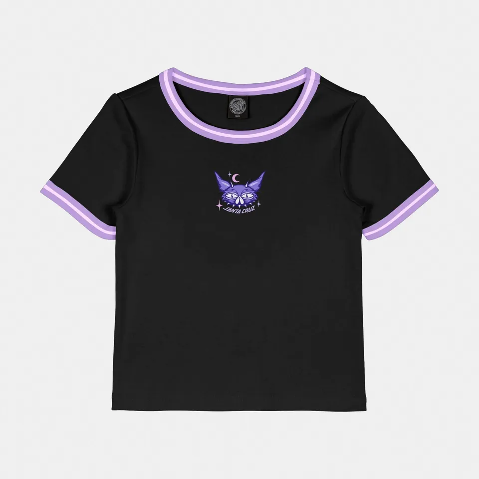 santa-cruz-skateboards-night-critter-mini-t-shirt-donna-fit-anni-90 image 1