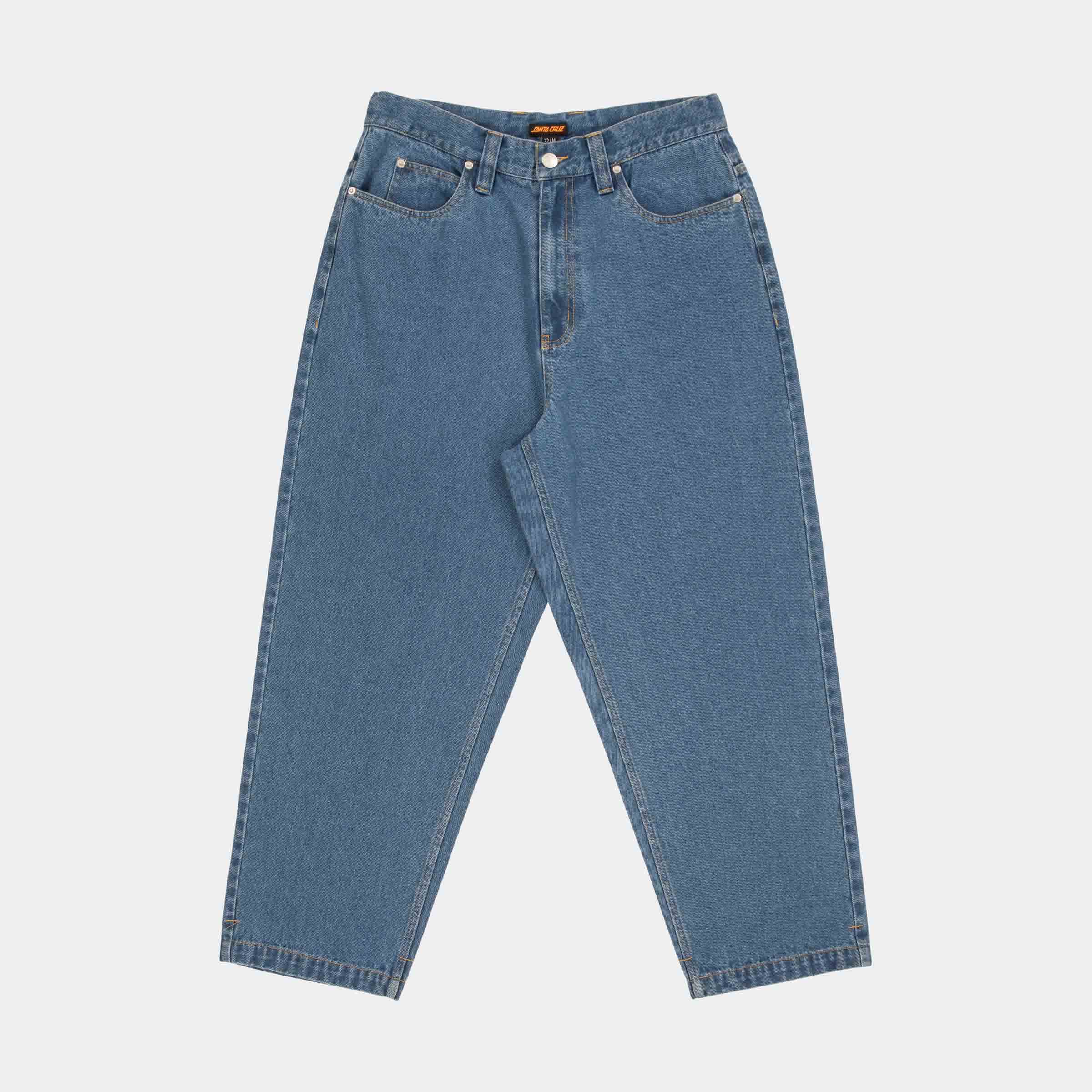 santa-cruz-skateboards-big-pants-baggy-denim-mid-blue-taglia-34 image 1