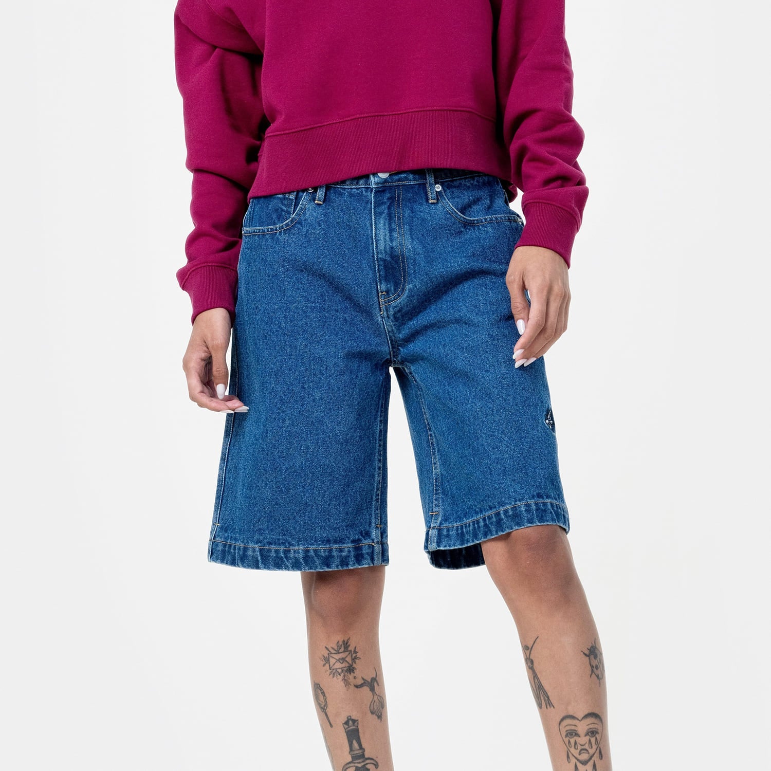 santa-cruz-skateboards-flutter-flash-shorts-denim-donna image 3