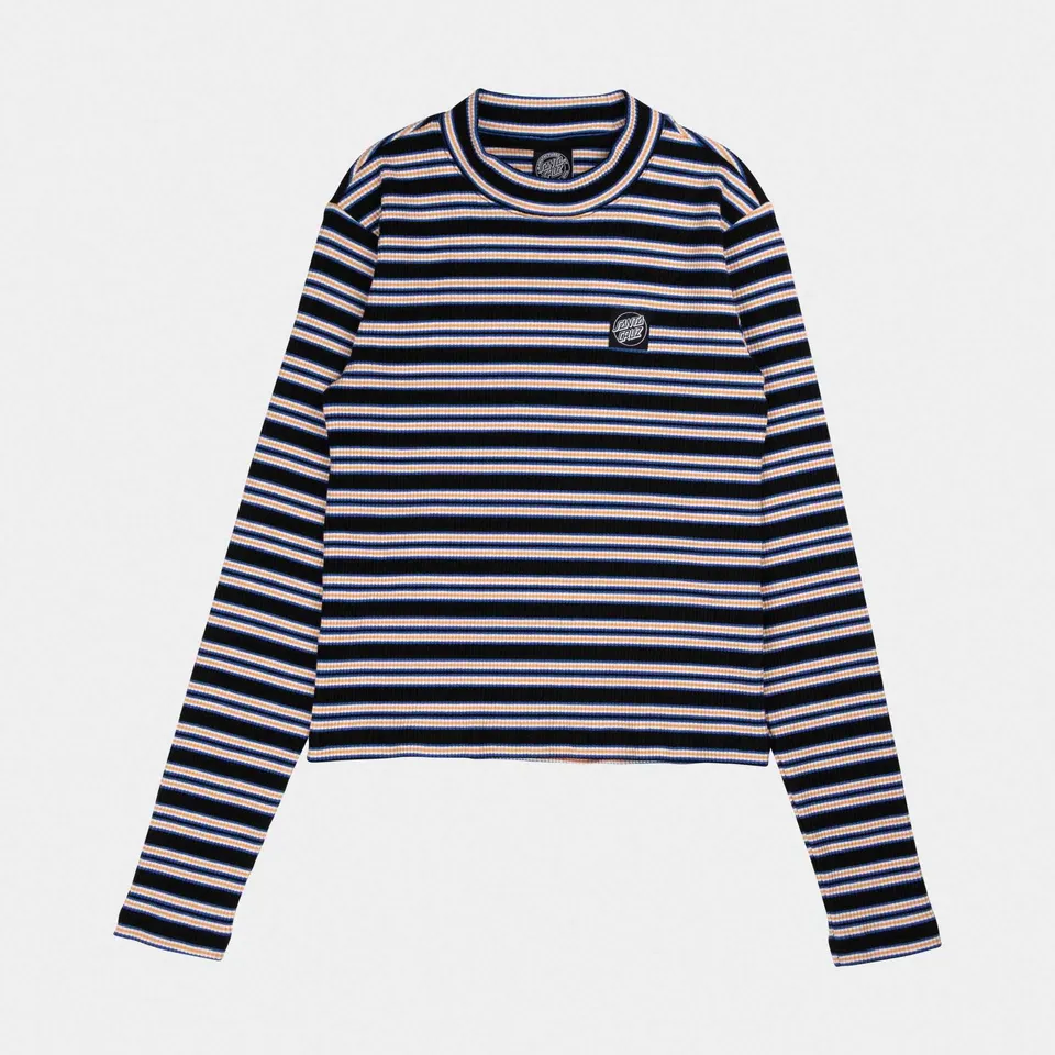 santa-cruz-skateboards-opus-dot-top-manica-lunga-mock-neck-donna image 1