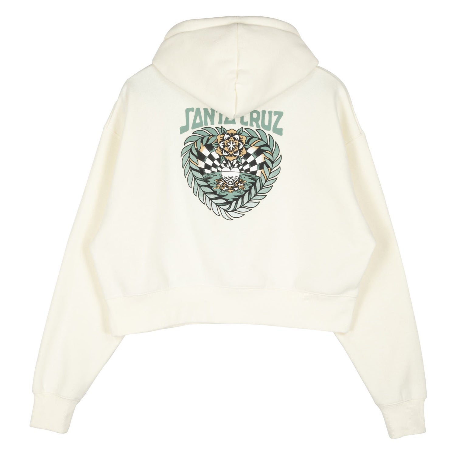 santa-cruz-skateboards-heart-set-hoodie-felpa-cappuccio-donna-boxy-cropped image 2