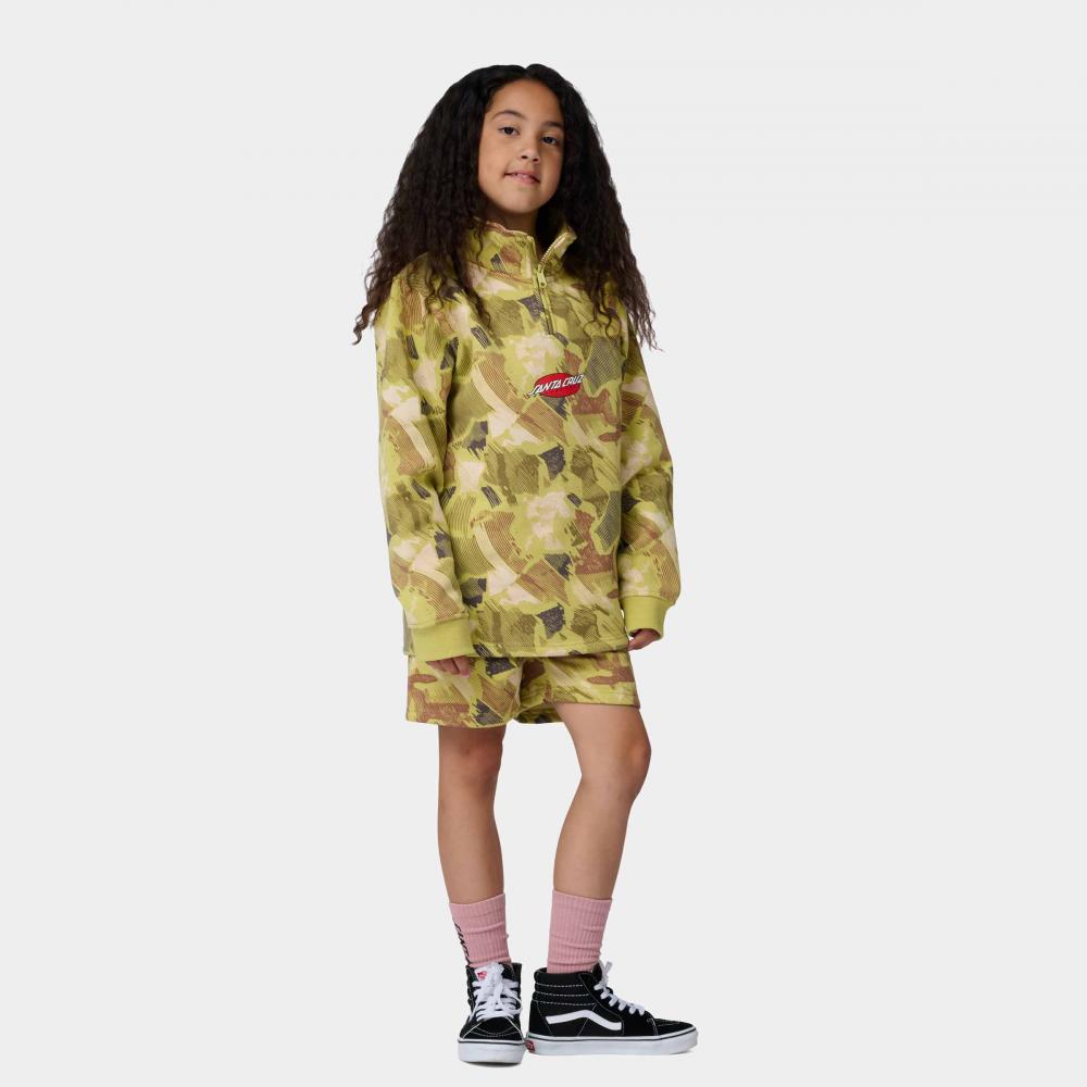 santa-cruz-skateboards-youth-strip-oval-felpa-1-4-zip-bambino image 7