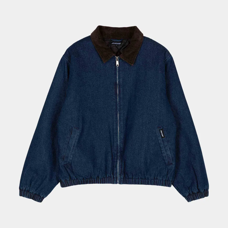 santa-cruz-skateboards-kayce-jacket-giacca-denim-zip-con-fodera-trapuntata image 1