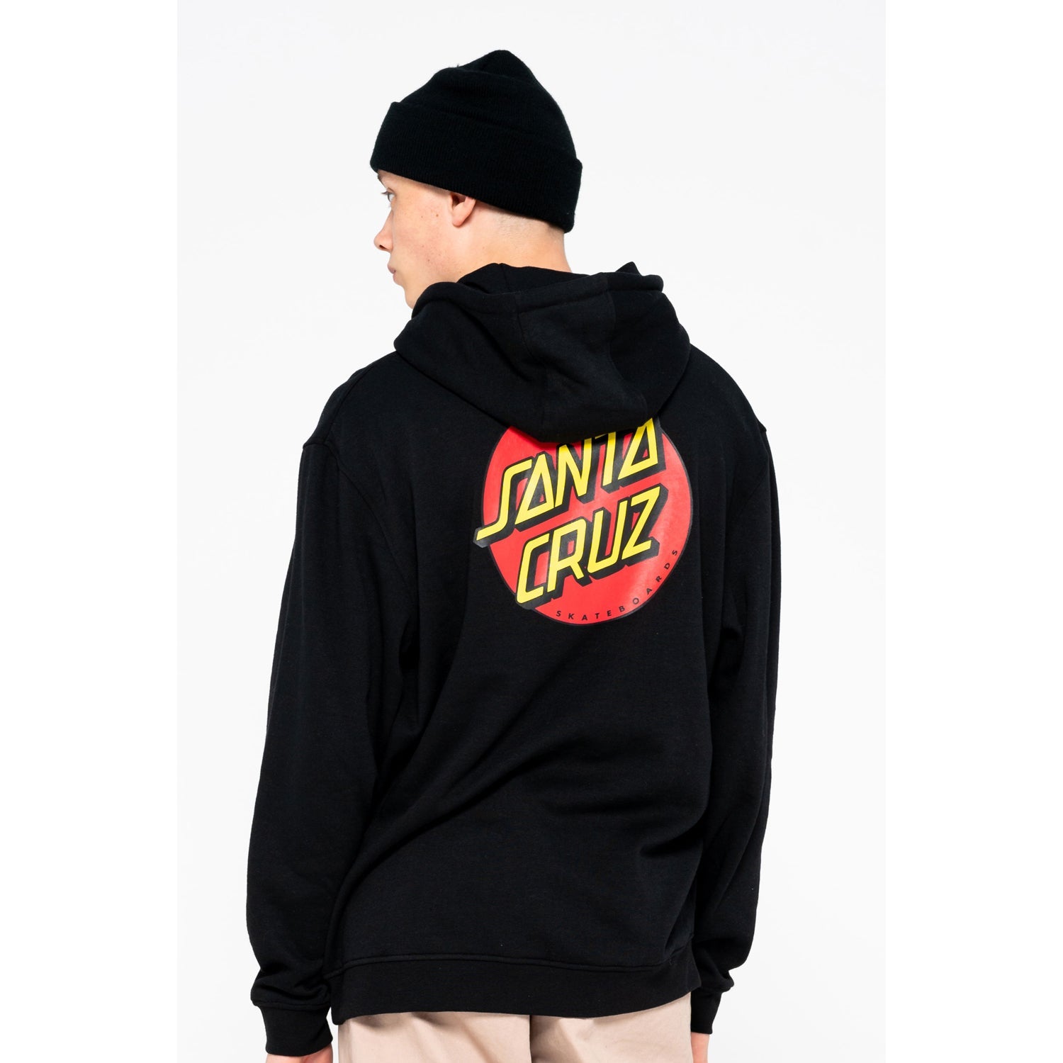 santa-cruz-skateboards-classic-dot-chest-felpa-con-cappuccio-uomo image 3