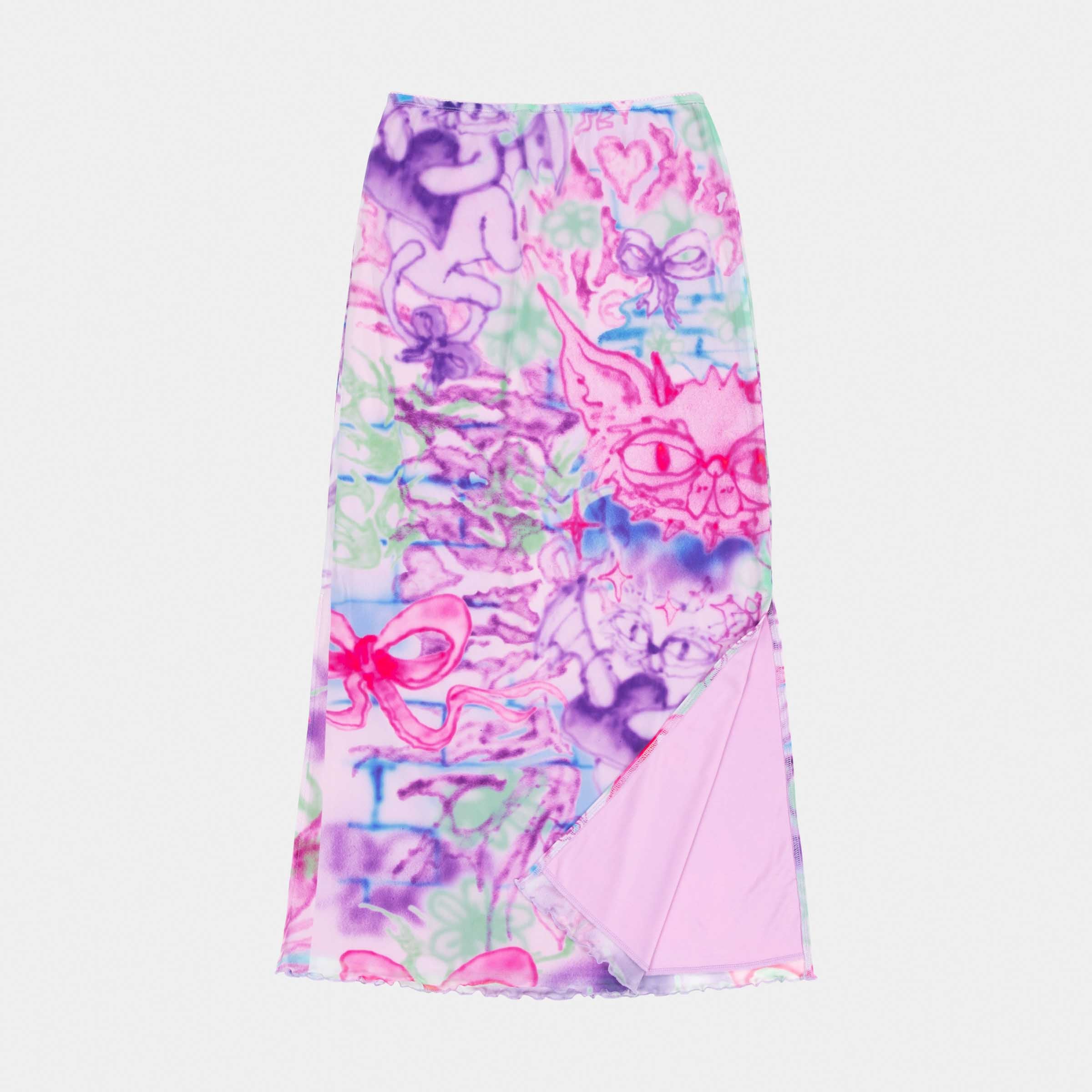 santa-cruz-skateboards-strip-digi-mesh-skirt-gonna-midi-in-rete image 3