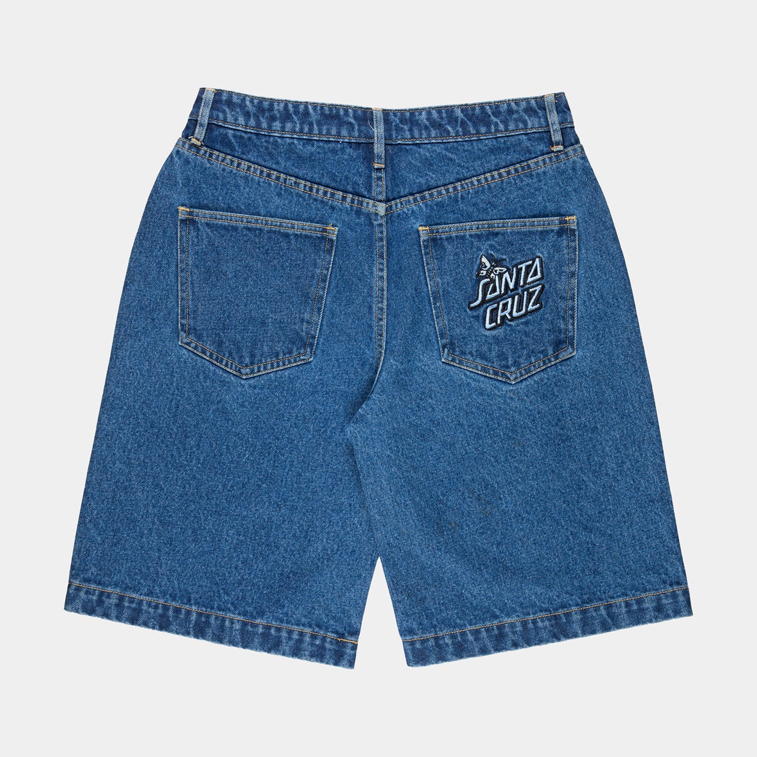 santa-cruz-skateboards-flutter-flash-shorts-denim-donna image 2