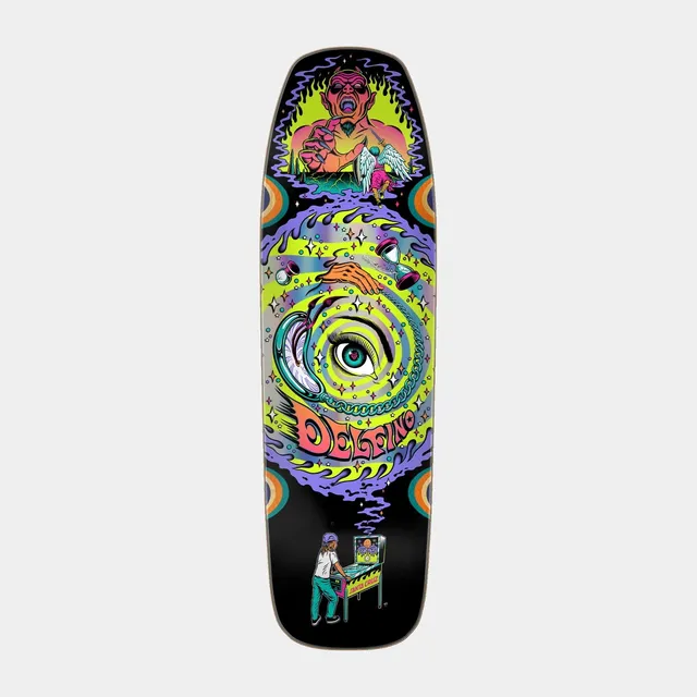 santa-cruz-skateboards-delfino-pinball-vision-pro-deck-9-14-x-31-50 image 1