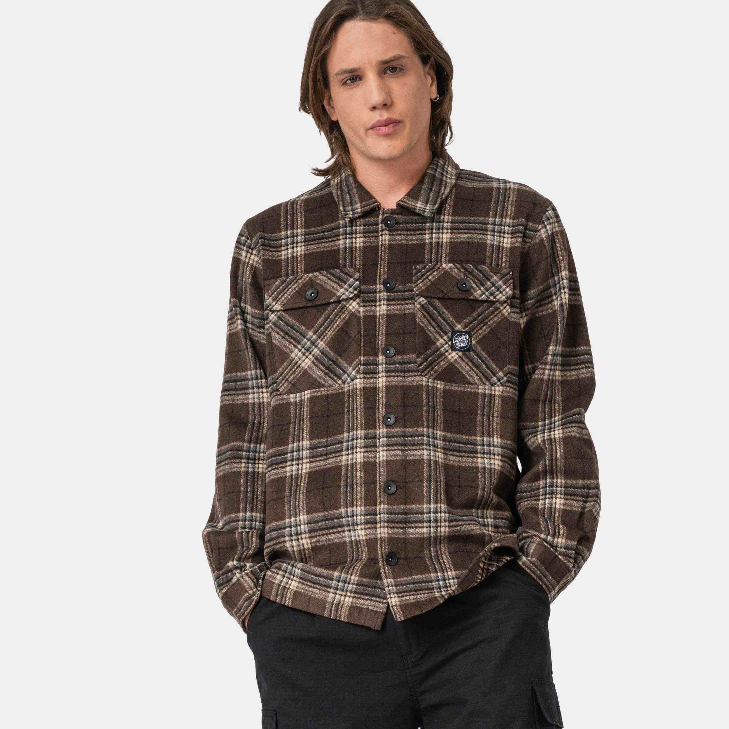 santa-cruz-skateboards-lodge-shirt-uomo-camicia-manica-lunga image 3