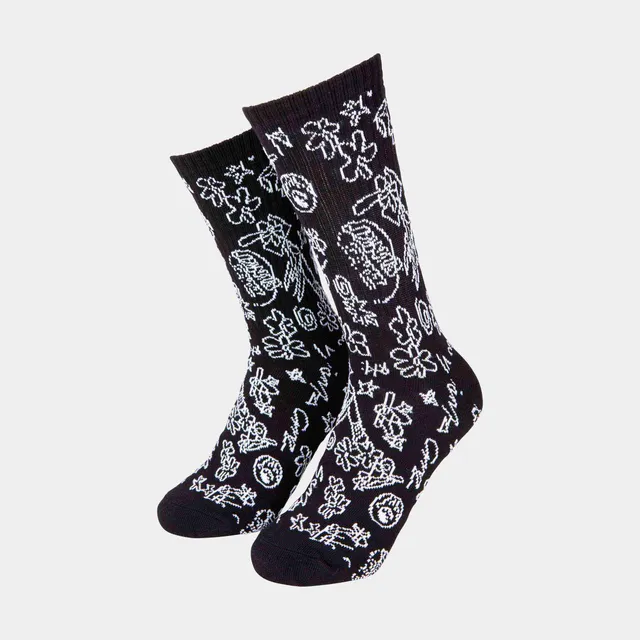 santa-cruz-skateboards-artificial-scribble-socks-calzini-crew-unisex image 1