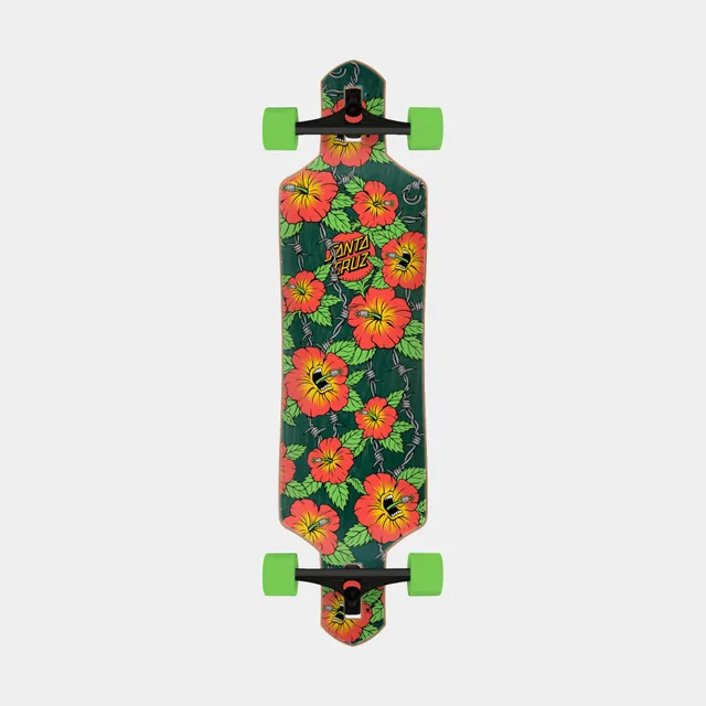 santa-cruz-skateboards-screaming-hibiscus-drop-thru-longboard-9in-x-36in image 1