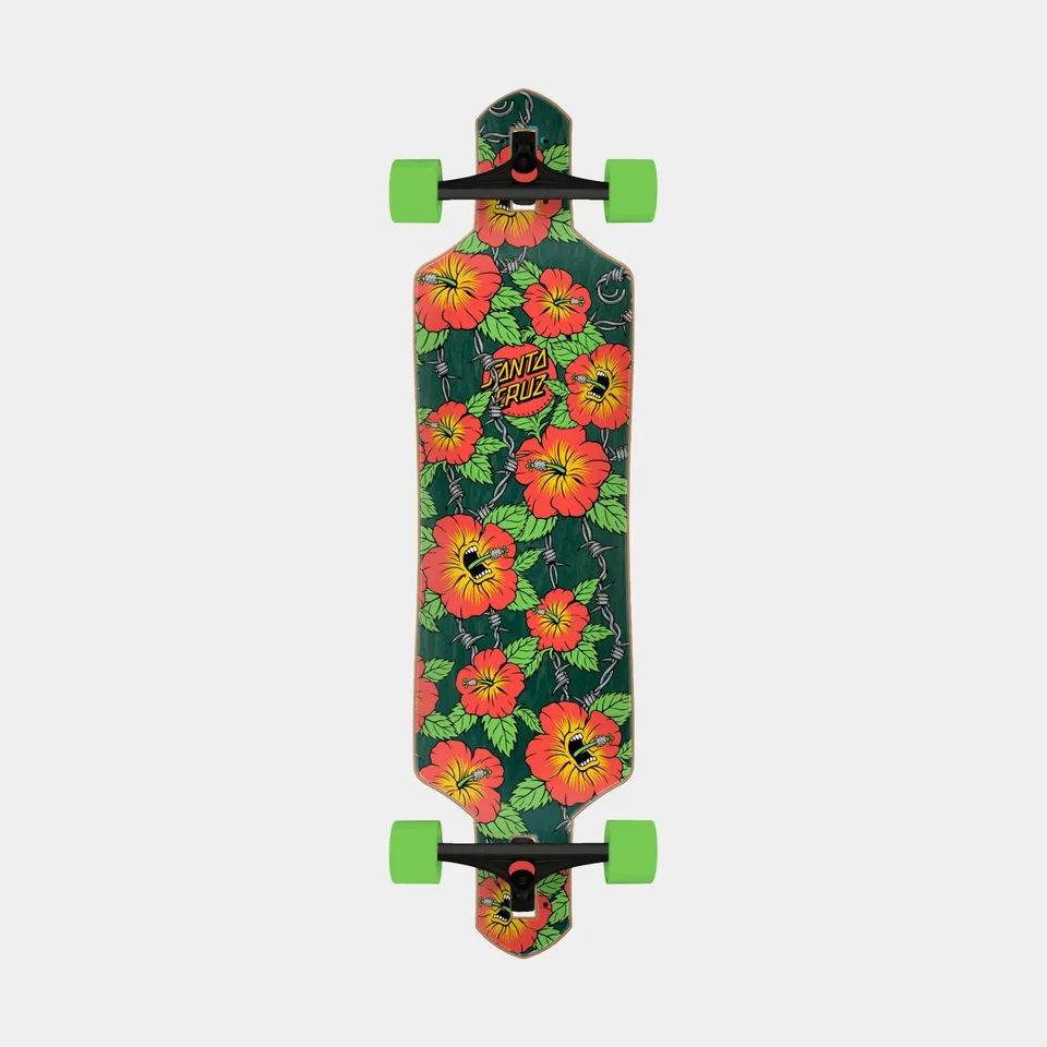 santa-cruz-skateboards-screaming-hibiscus-drop-thru-longboard-9in-x-36in image 1