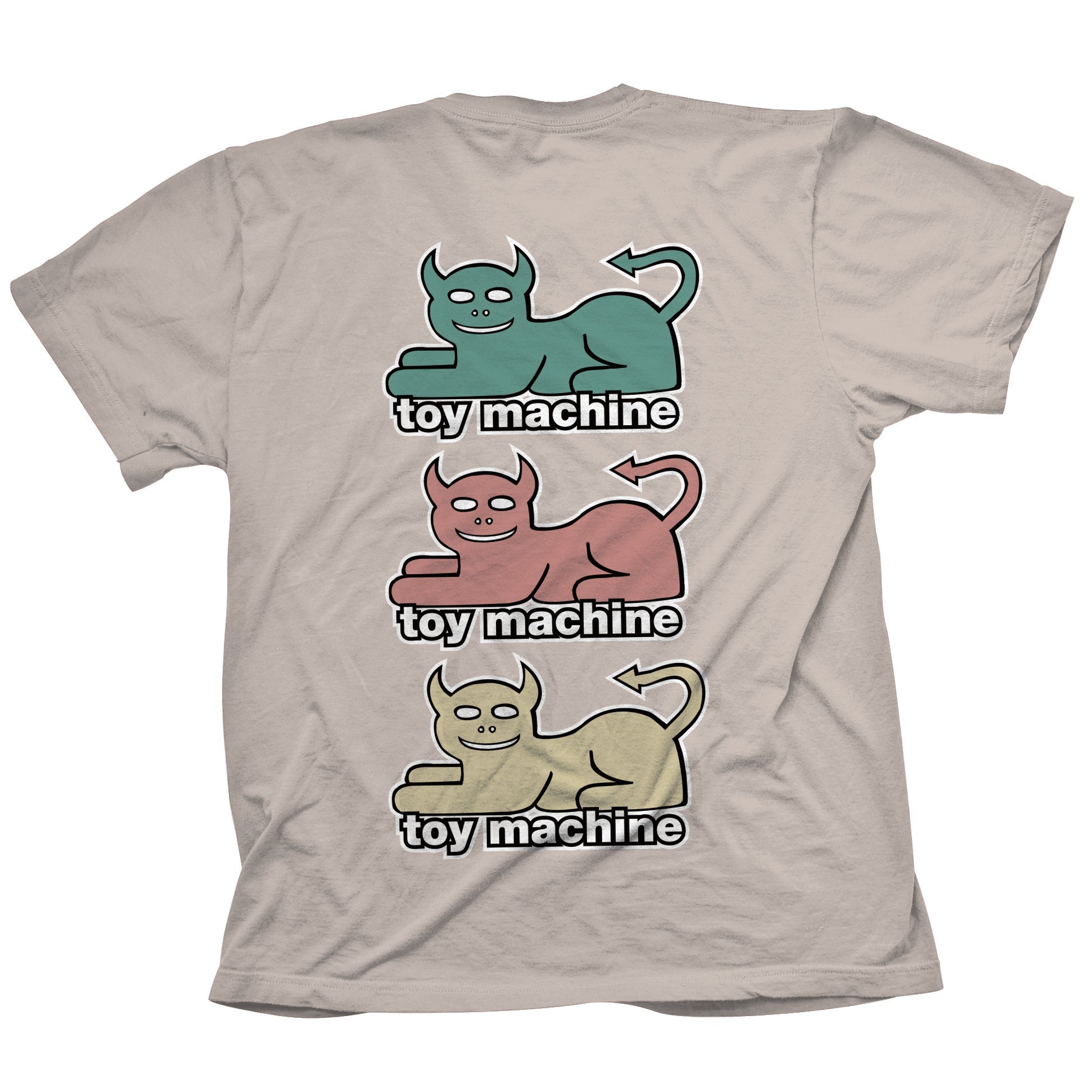 toy-machine-triple-cat-tee-t-shirt-skate image 1
