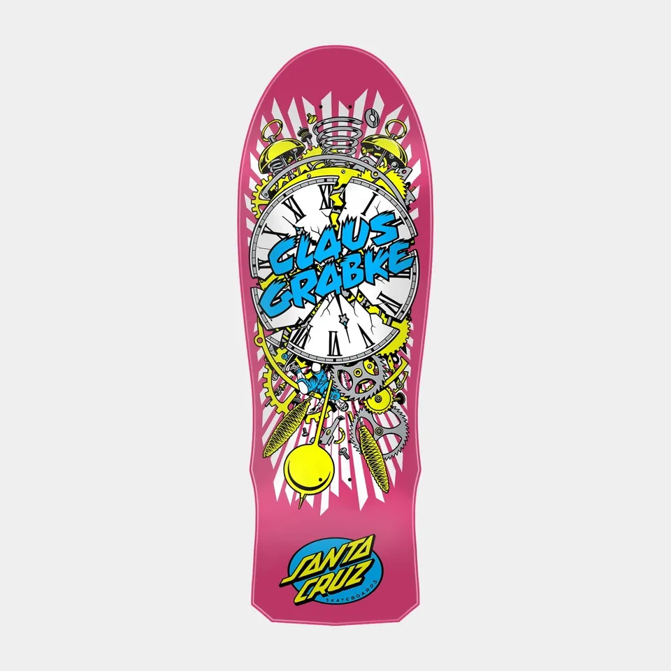 santa-cruz-skateboards-grabke-exploding-clock-reissue-deck-10-04in-x-29-83in image 1