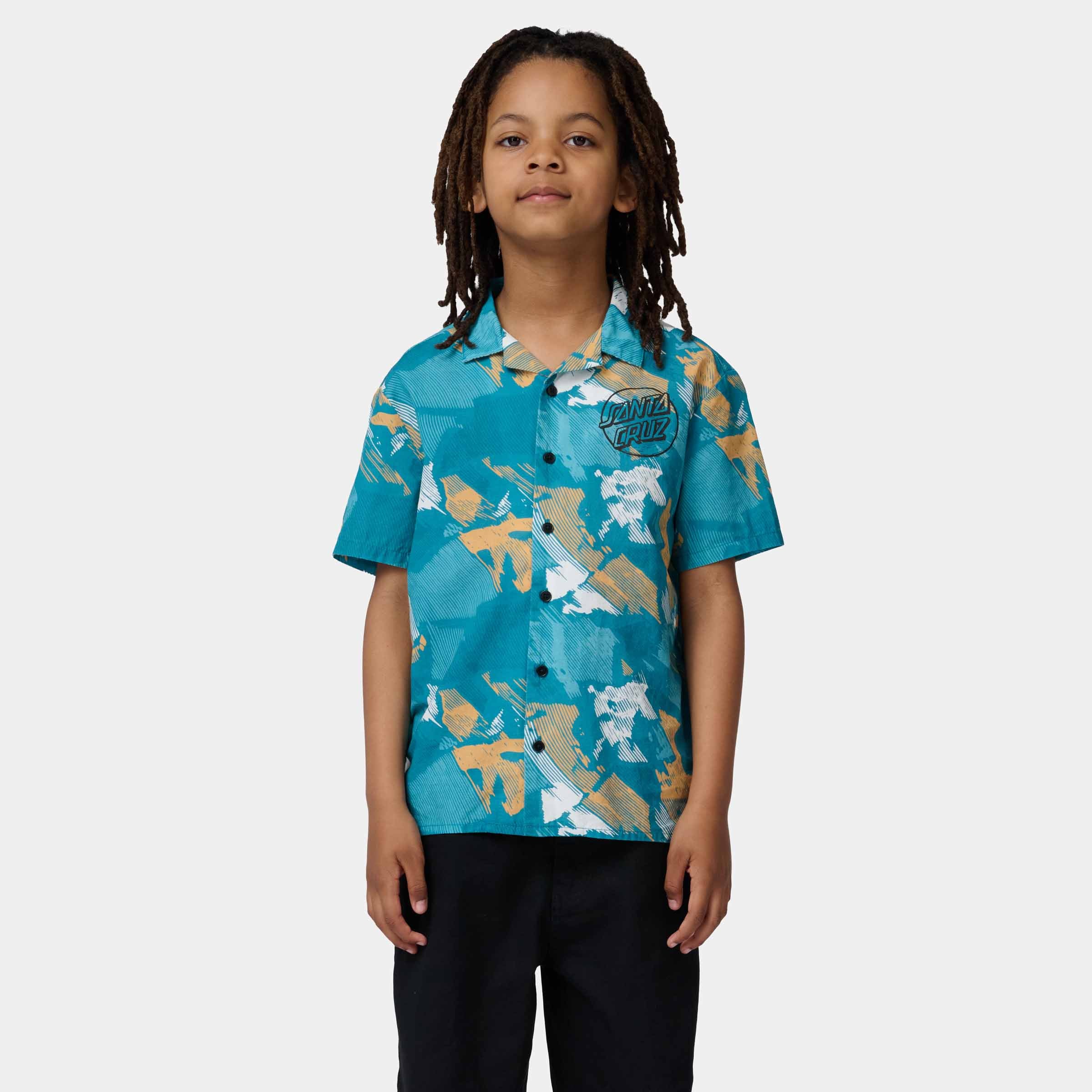 santa-cruz-skateboards-youth-stamped-opus-camicia-maniche-corte image 3