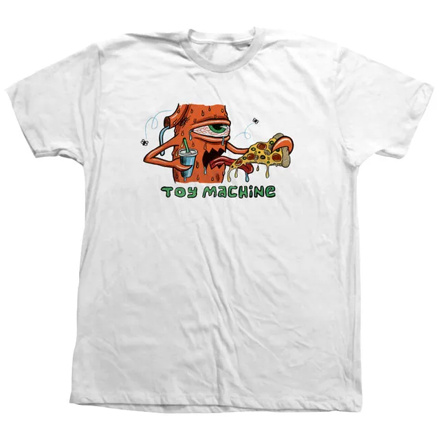 toy-machine-pizza-tee-leo-romero-t-shirt-skate image 1