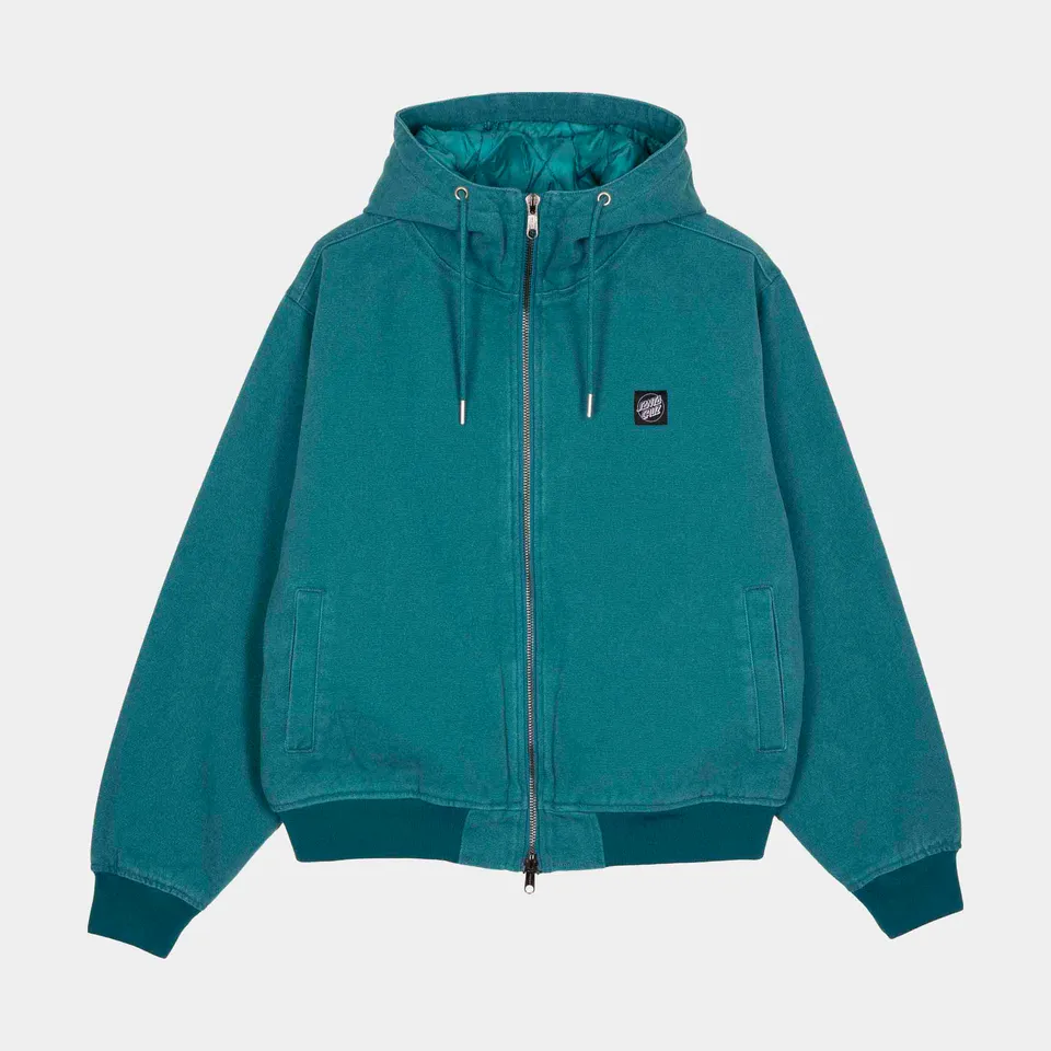 santa-cruz-skateboards-burner-jacket-giacca-imbottita-con-cappuccio-in-canvas image 1