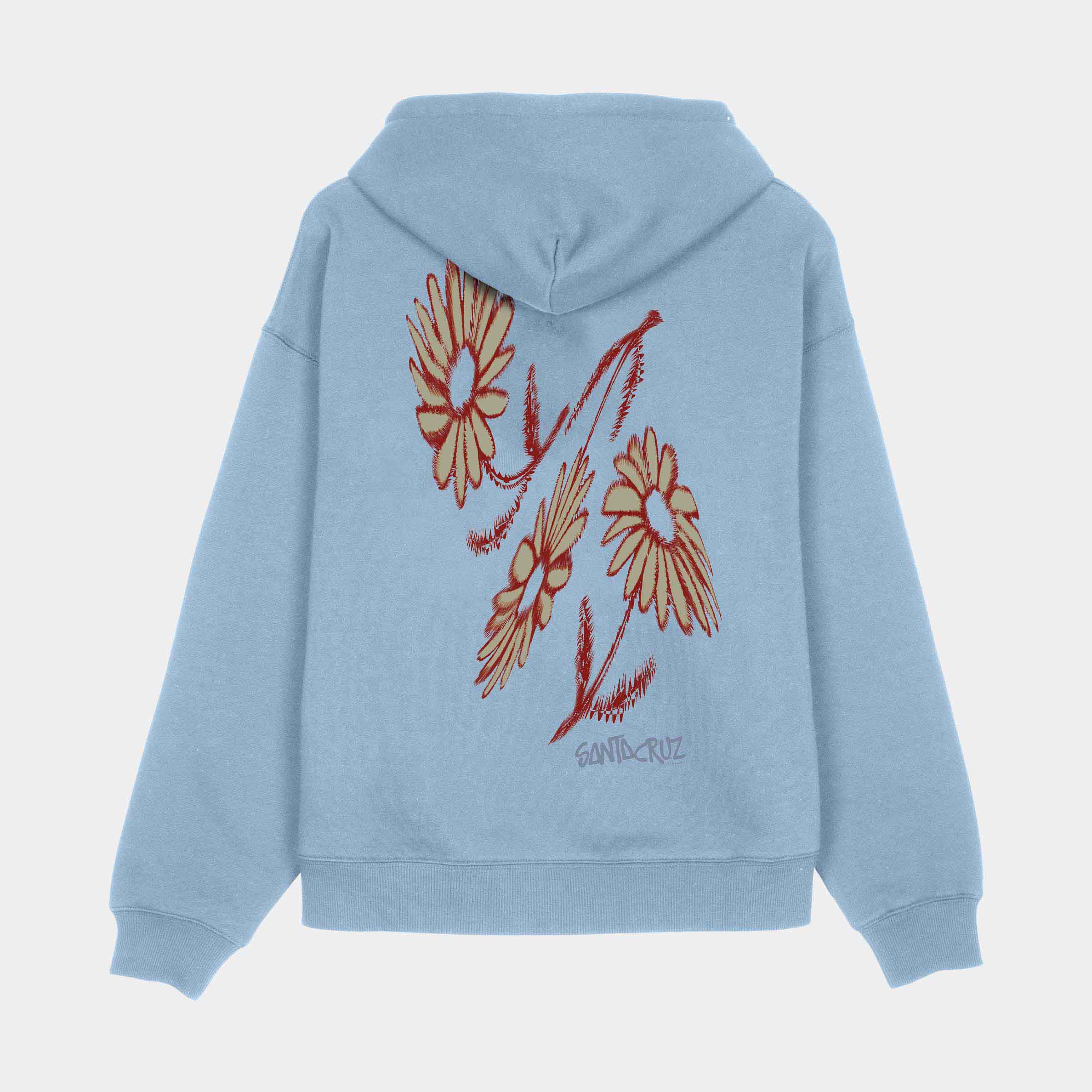 santa-cruz-skateboards-dizzy-daisy-felpa-zip-hoodie-donna-boxy-fit image 1