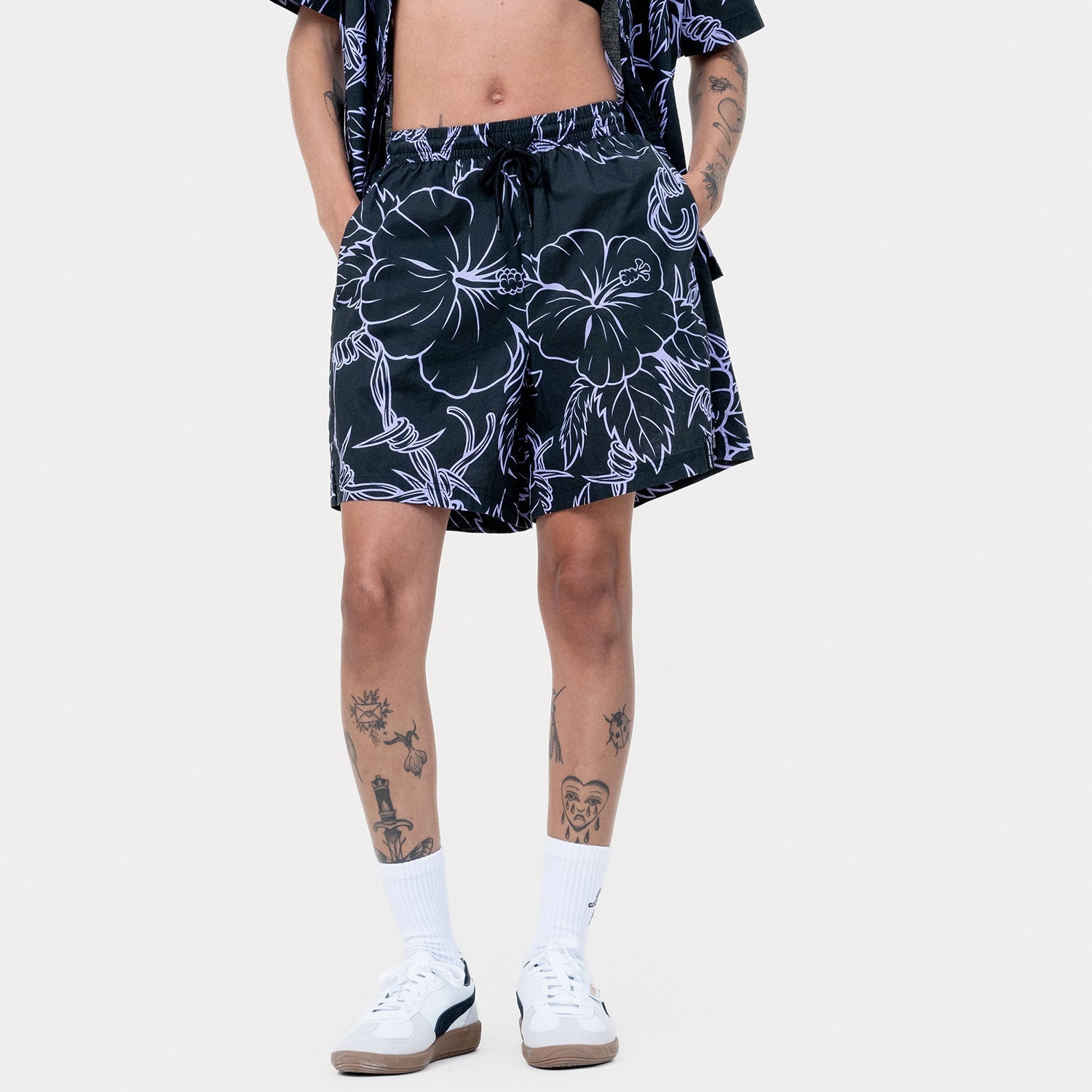 santa-cruz-skateboards-mono-cabana-shorts-donna-in-cotone image 3