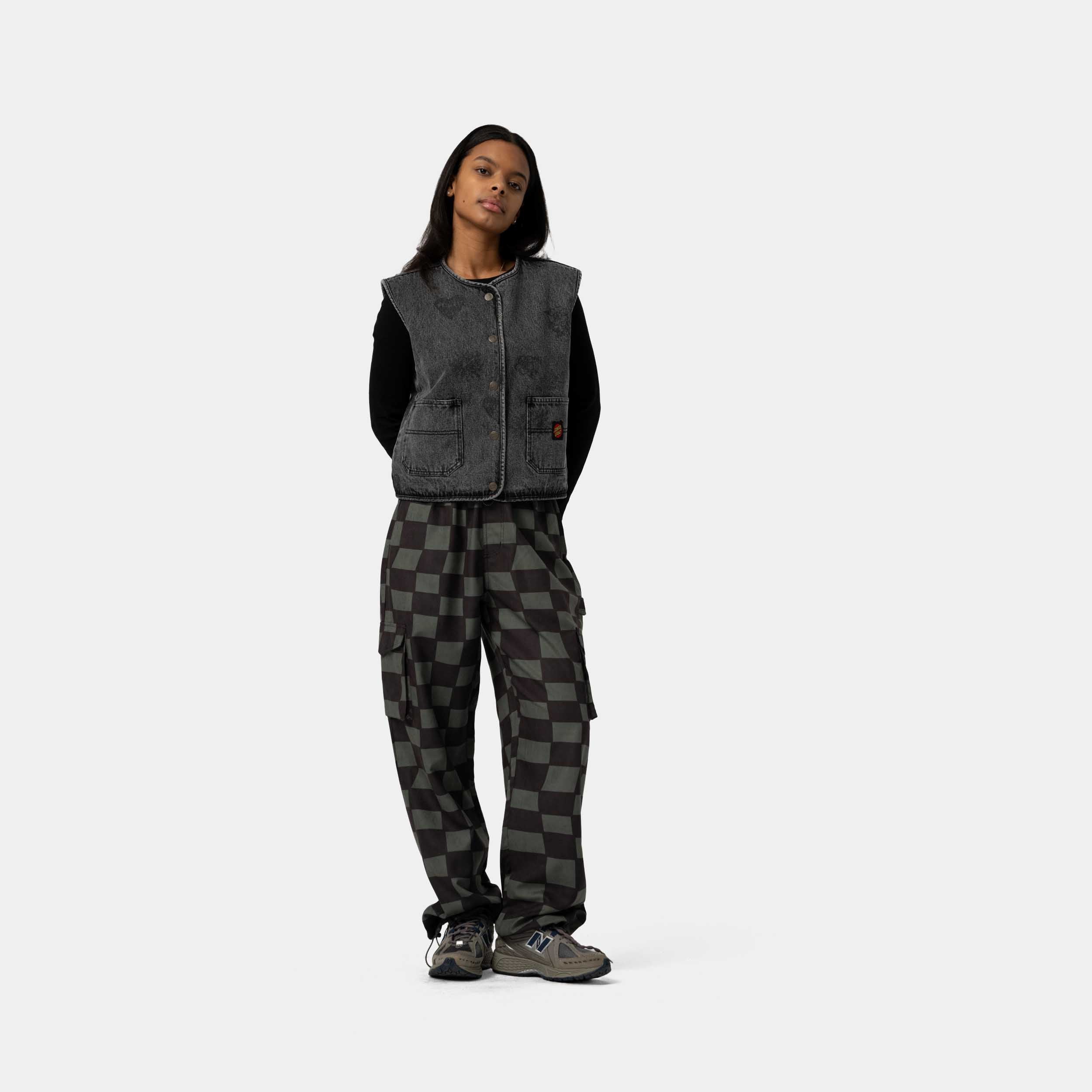 santa-cruz-skateboards-workers-gilet-reversibile-donna-denim-sherpa image 6