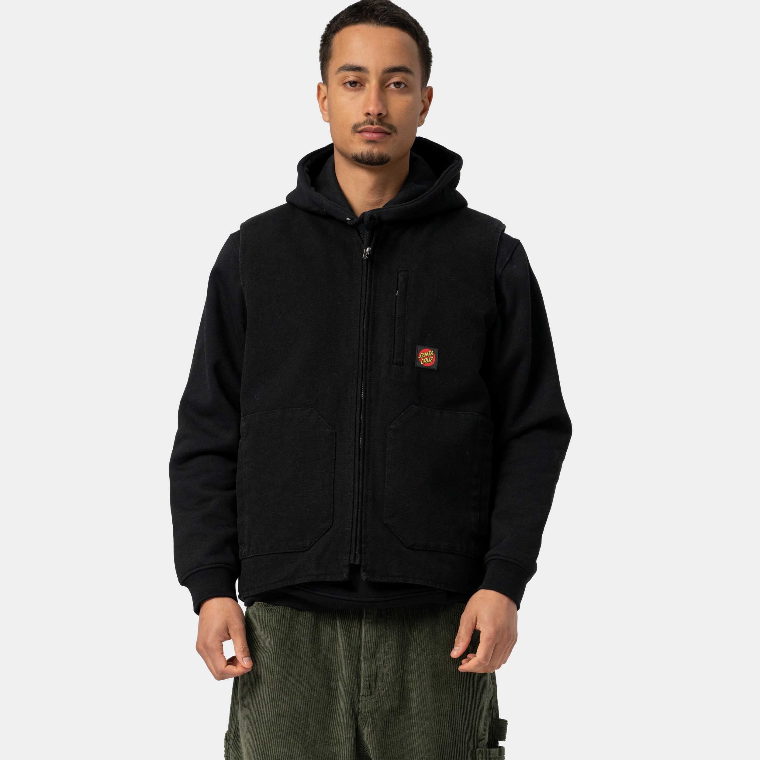 santa-cruz-skateboards-timber-vest-gilet-regular-fit-in-canvas-di-cotone image 3