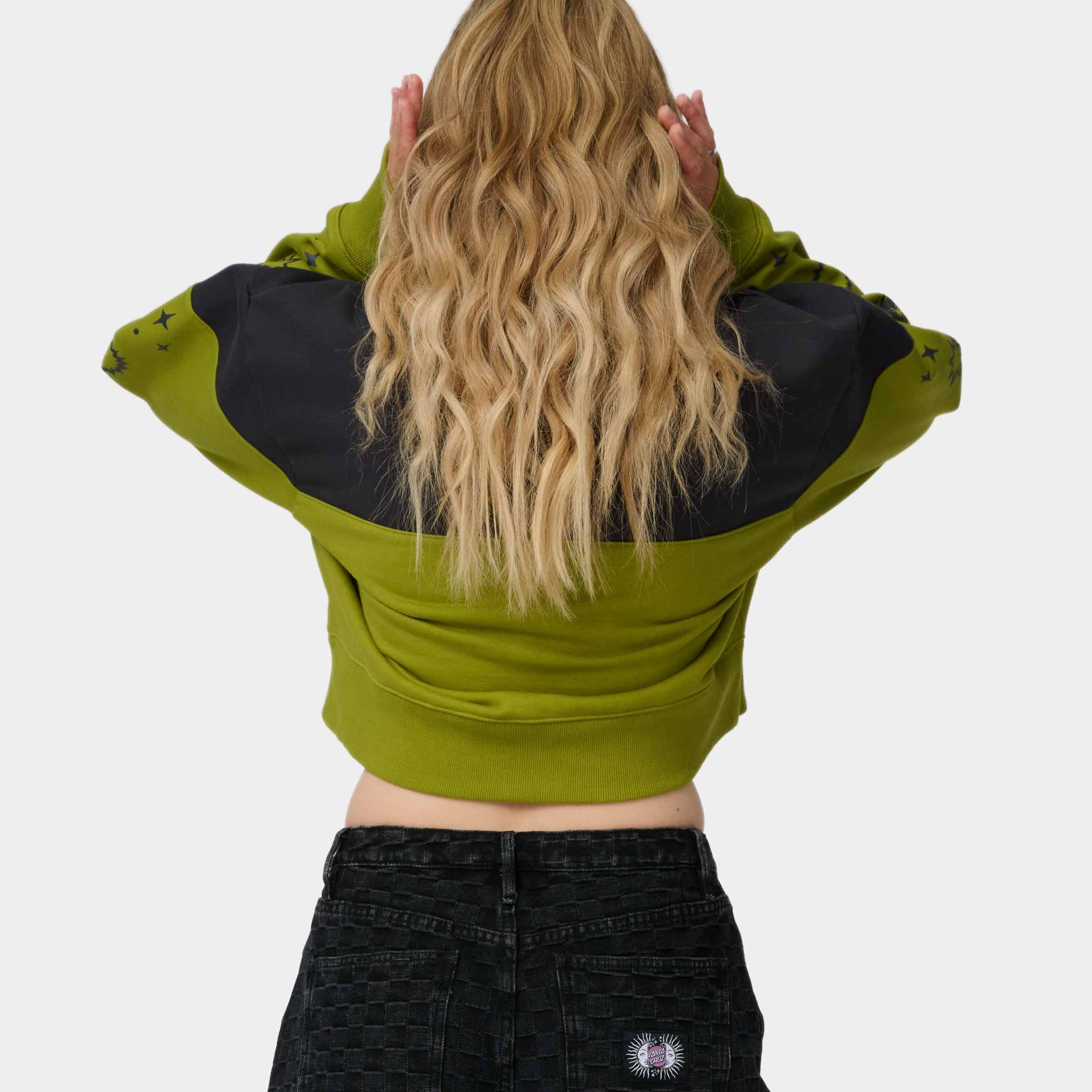 santa-cruz-skateboards-split-sun-felpa-quarter-zip-donna-boxy-cropped image 4