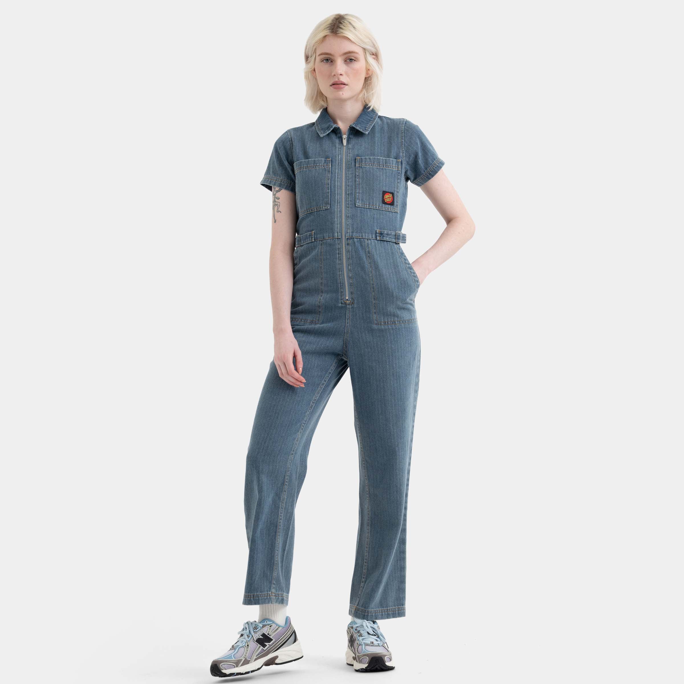 santa-cruz-skateboards-line-up-utility-jumpsuit-tuta-denim-donna-2 image 6