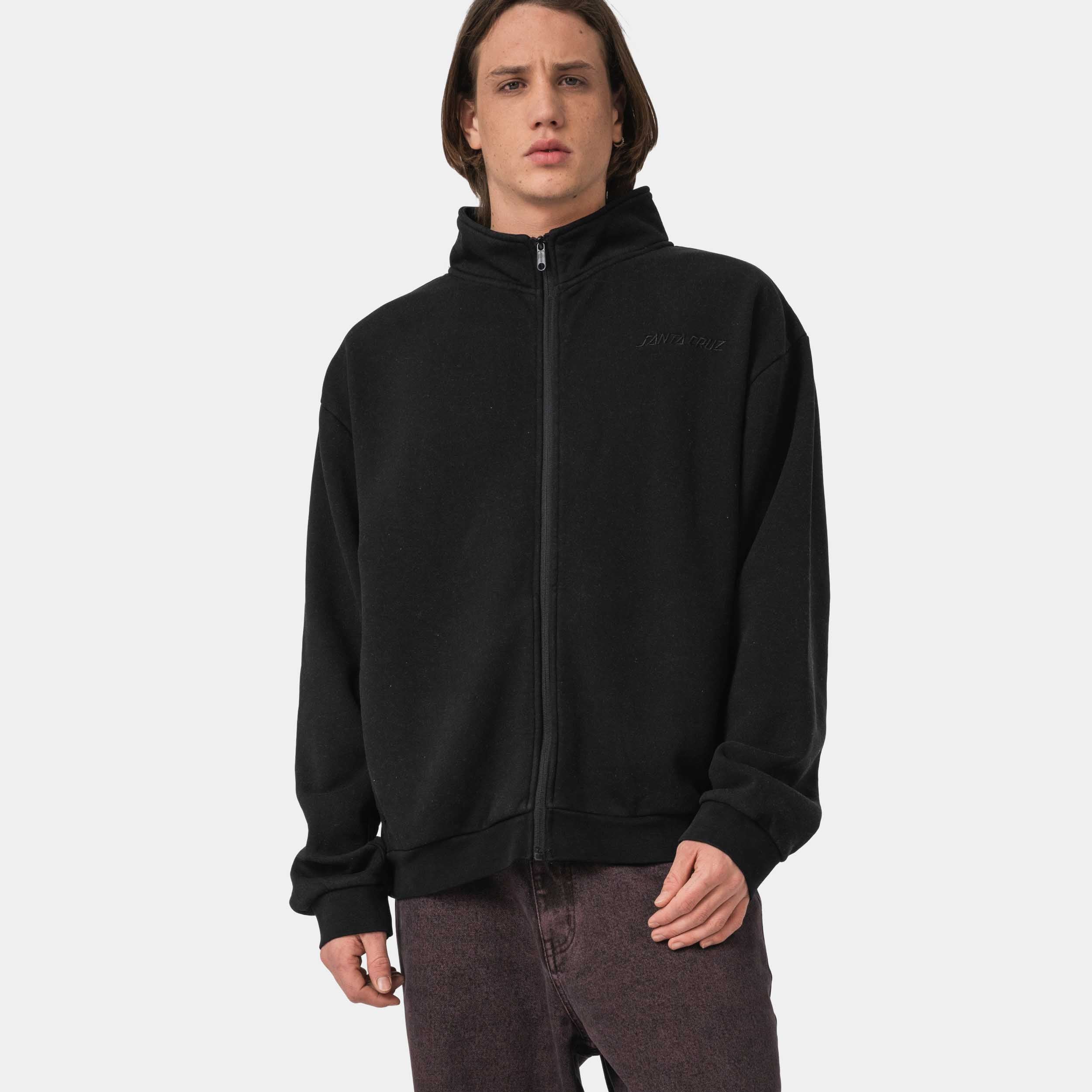 santa-cruz-skateboards-team-track-top-crew-felpa-full-zip-con-collo-a-imbuto image 2