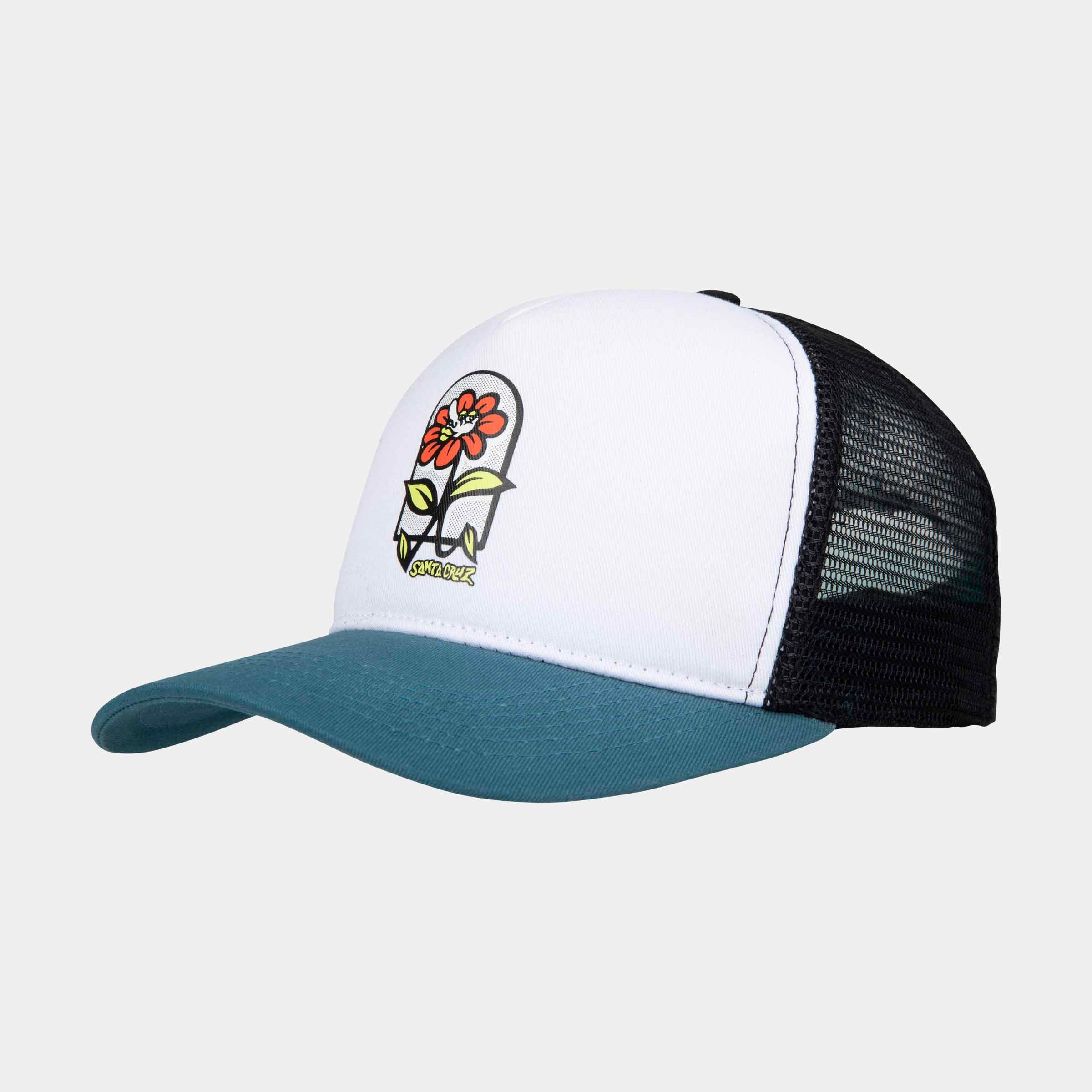 santa-cruz-skateboards-flower-guy-meshback-cappellino-trucker-snapback image 1