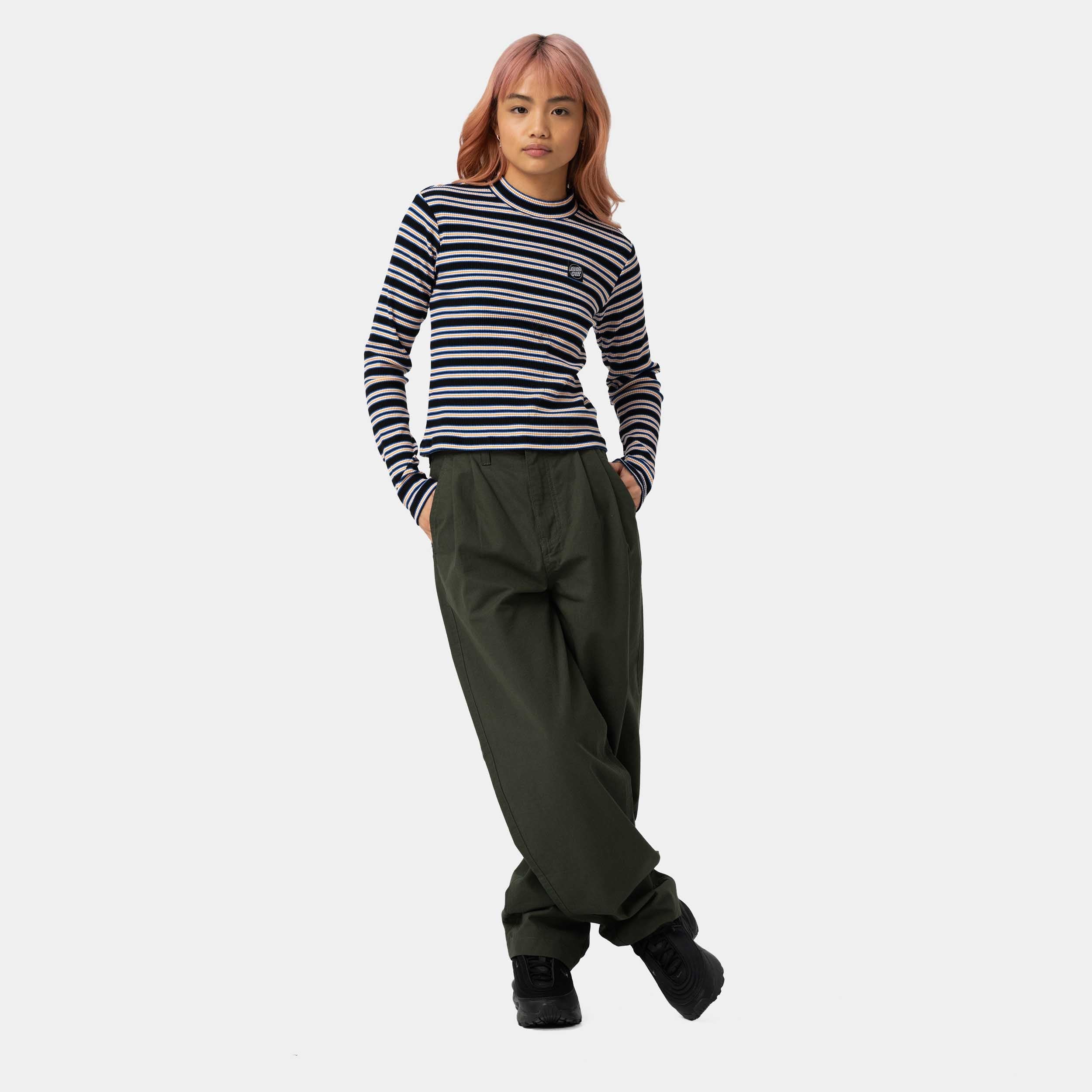 santa-cruz-skateboards-opus-dot-top-manica-lunga-mock-neck-donna image 5
