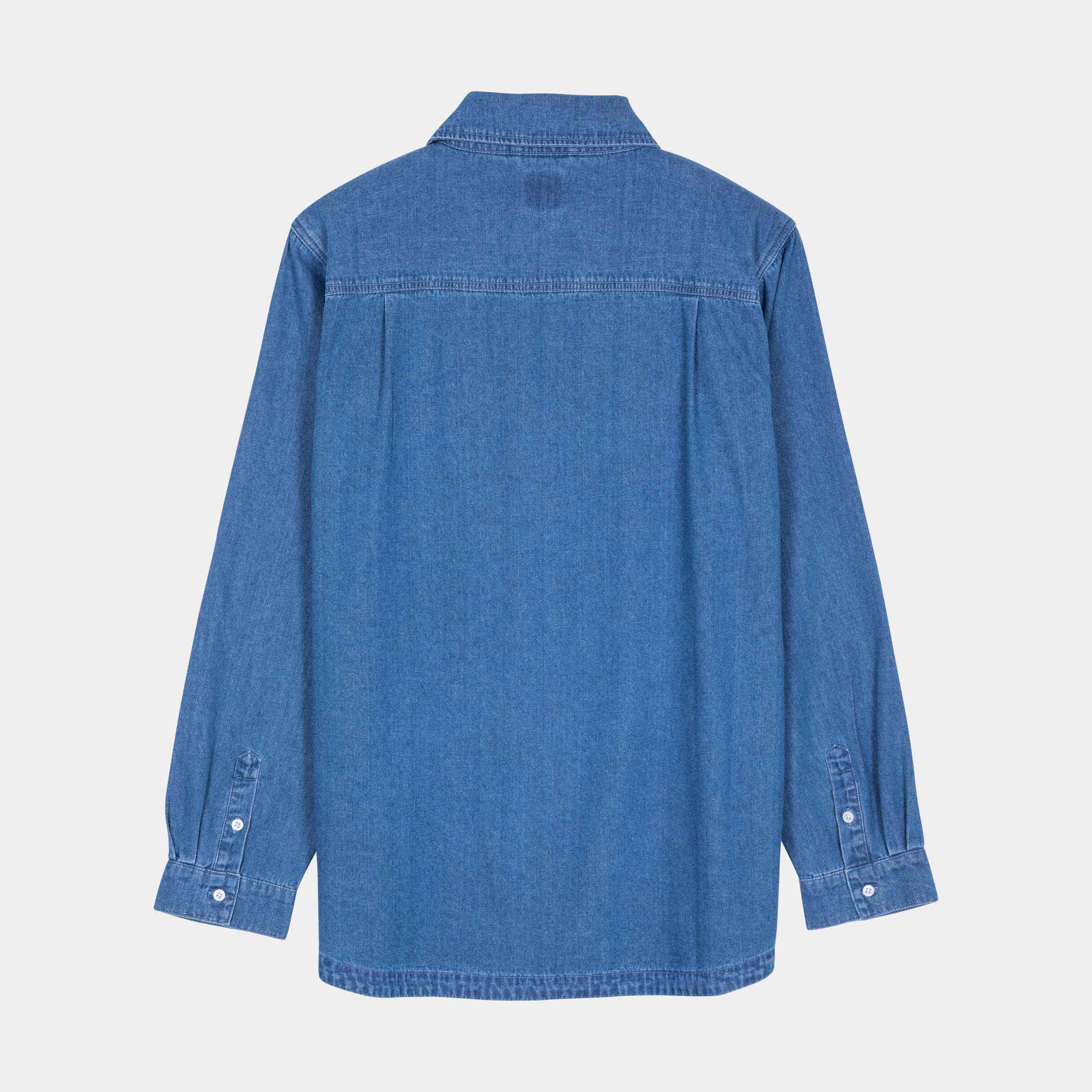 santa-cruz-skateboards-global-oval-dot-camicia-denim-uomo-manica-lunga image 2