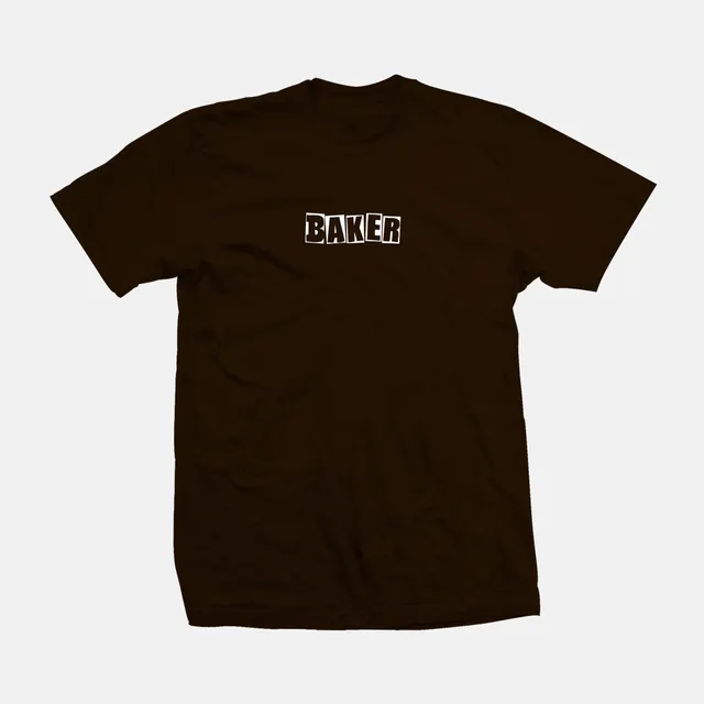 baker-skateboards-brand-logo-brown-t-shirt-in-cotone-pettinato image 1