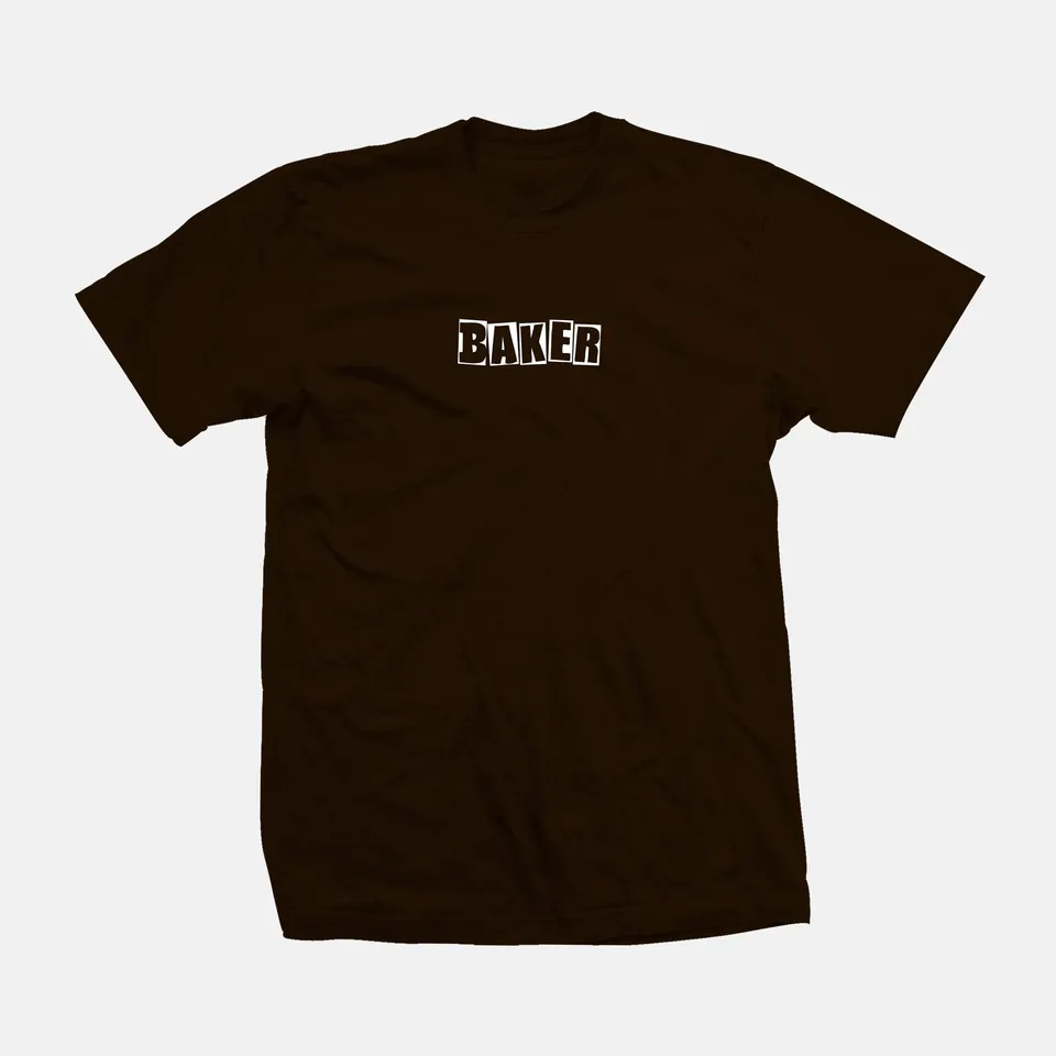 baker-skateboards-brand-logo-brown-t-shirt-in-cotone-pettinato image 1