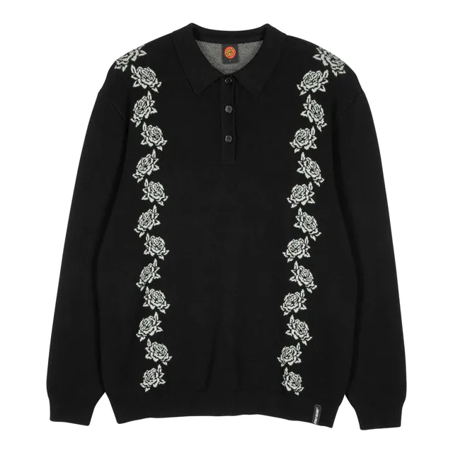 santa-cruz-skateboards-donnie-polo-knit-crew-polo-in-maglia-manica-lunga image 1