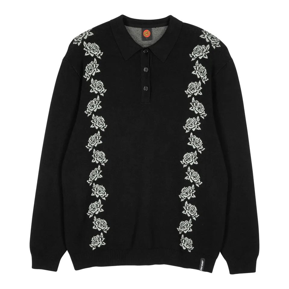 santa-cruz-skateboards-donnie-polo-knit-crew-polo-in-maglia-manica-lunga image 1